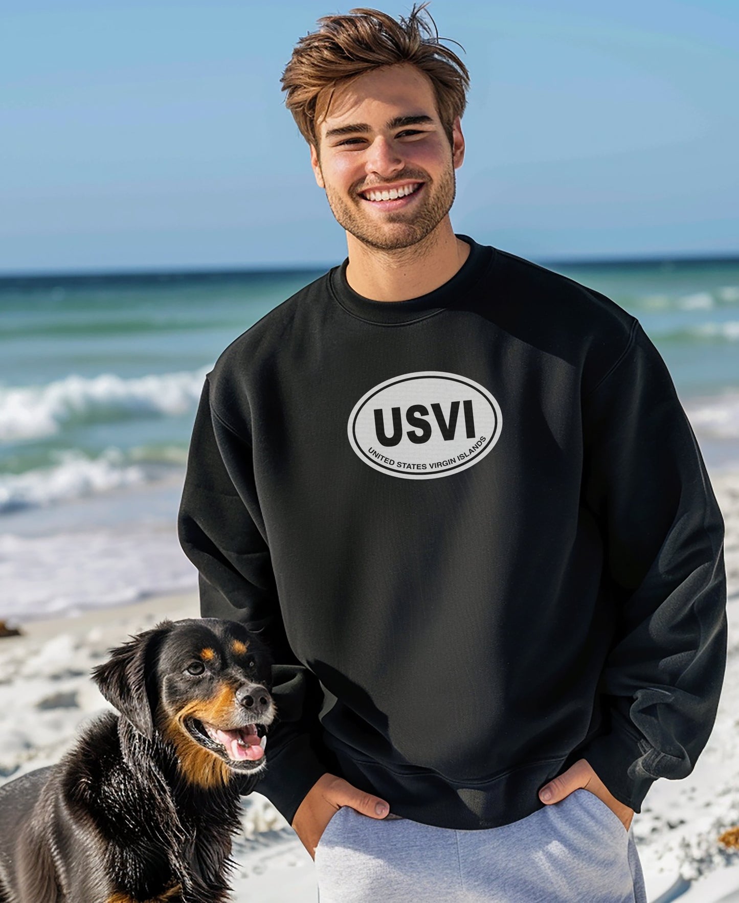 USVI United States Virgin Islands beach sweatshirt product