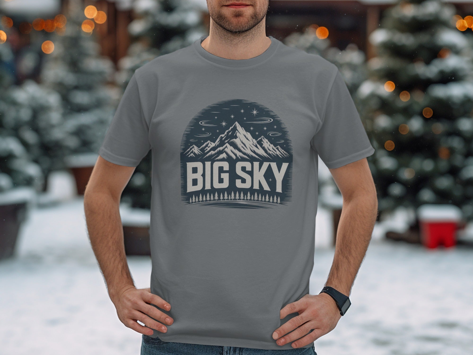 Big Sky Mountaintop Adventure Graphic T-Shirt