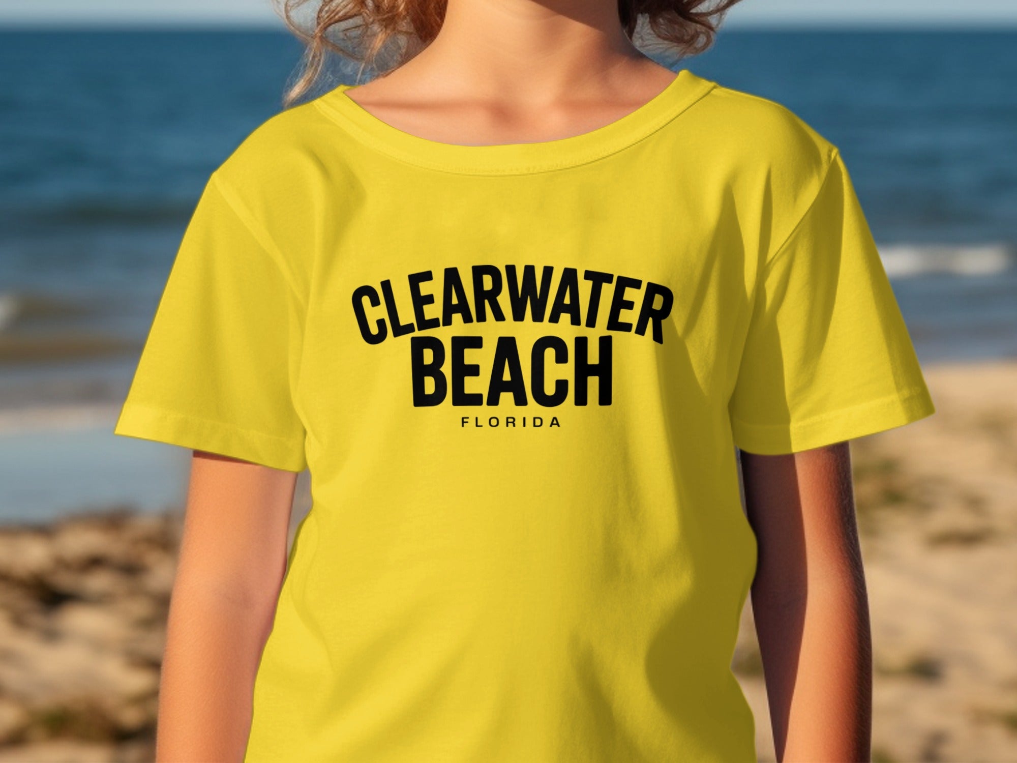 Clearwater Beach Florida yellow t-shirt product