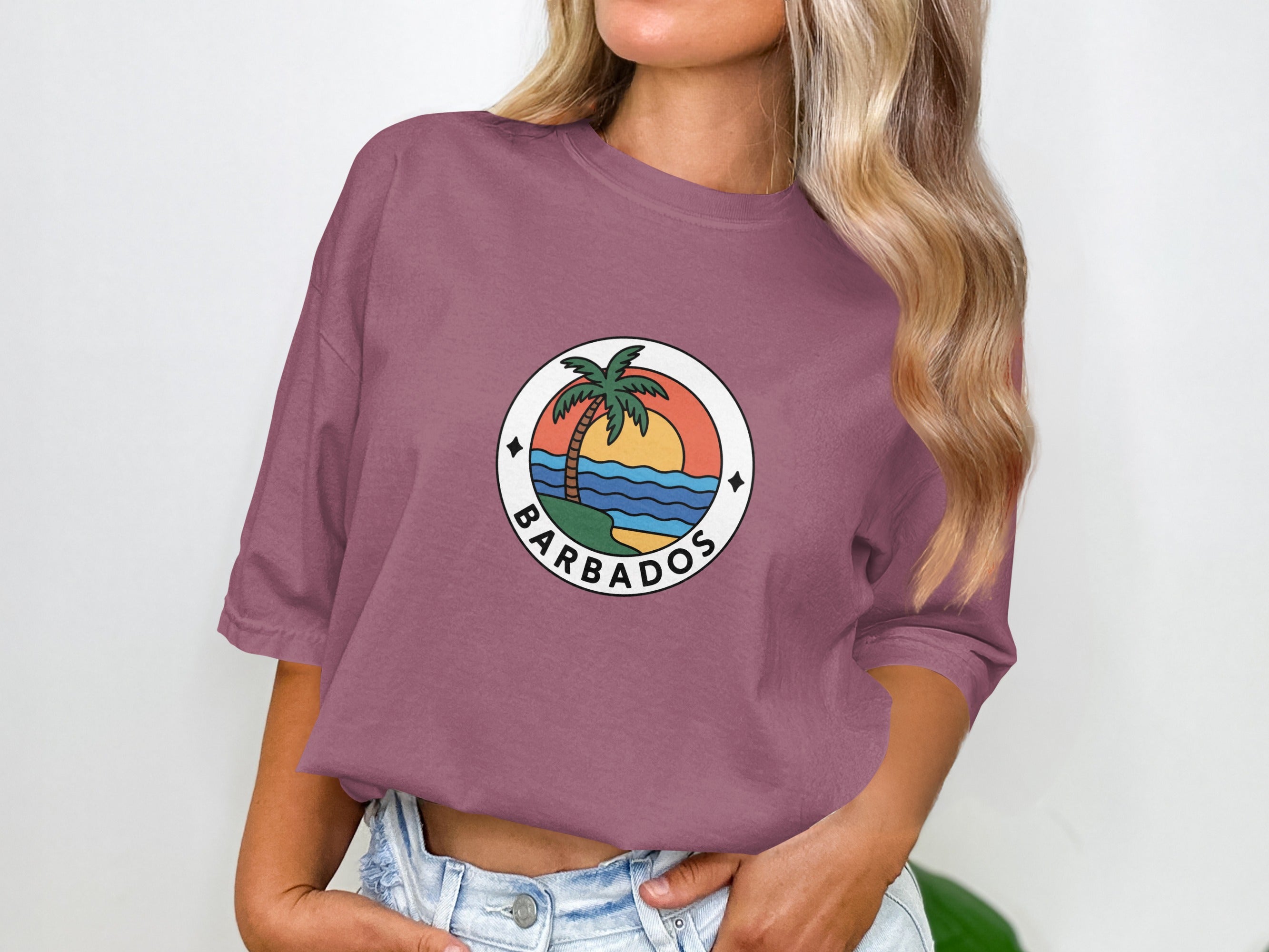 Trendy Oversized Barbados T-Shirt Graphic Print product
