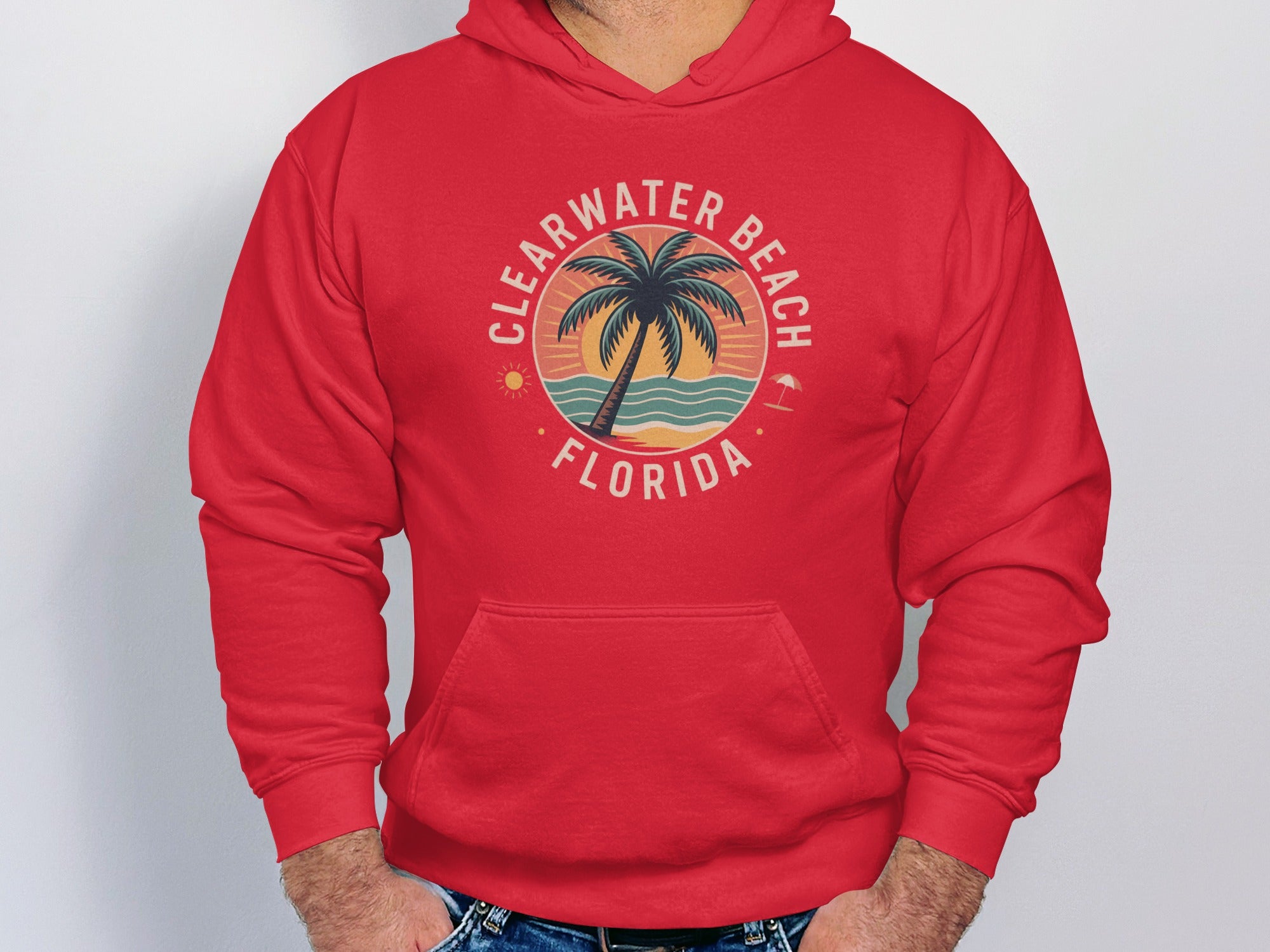 Clearwater Beach Florida Palm Tree Hoodie product