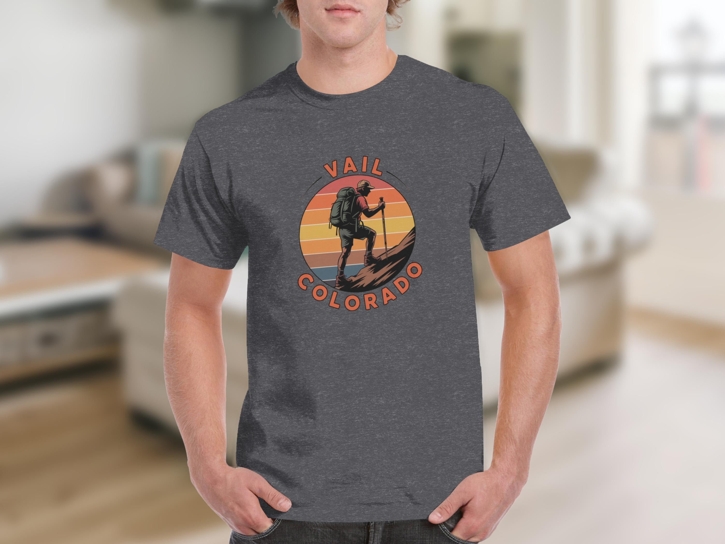 Vail Colorado Hiking Retro Design T-shirt product