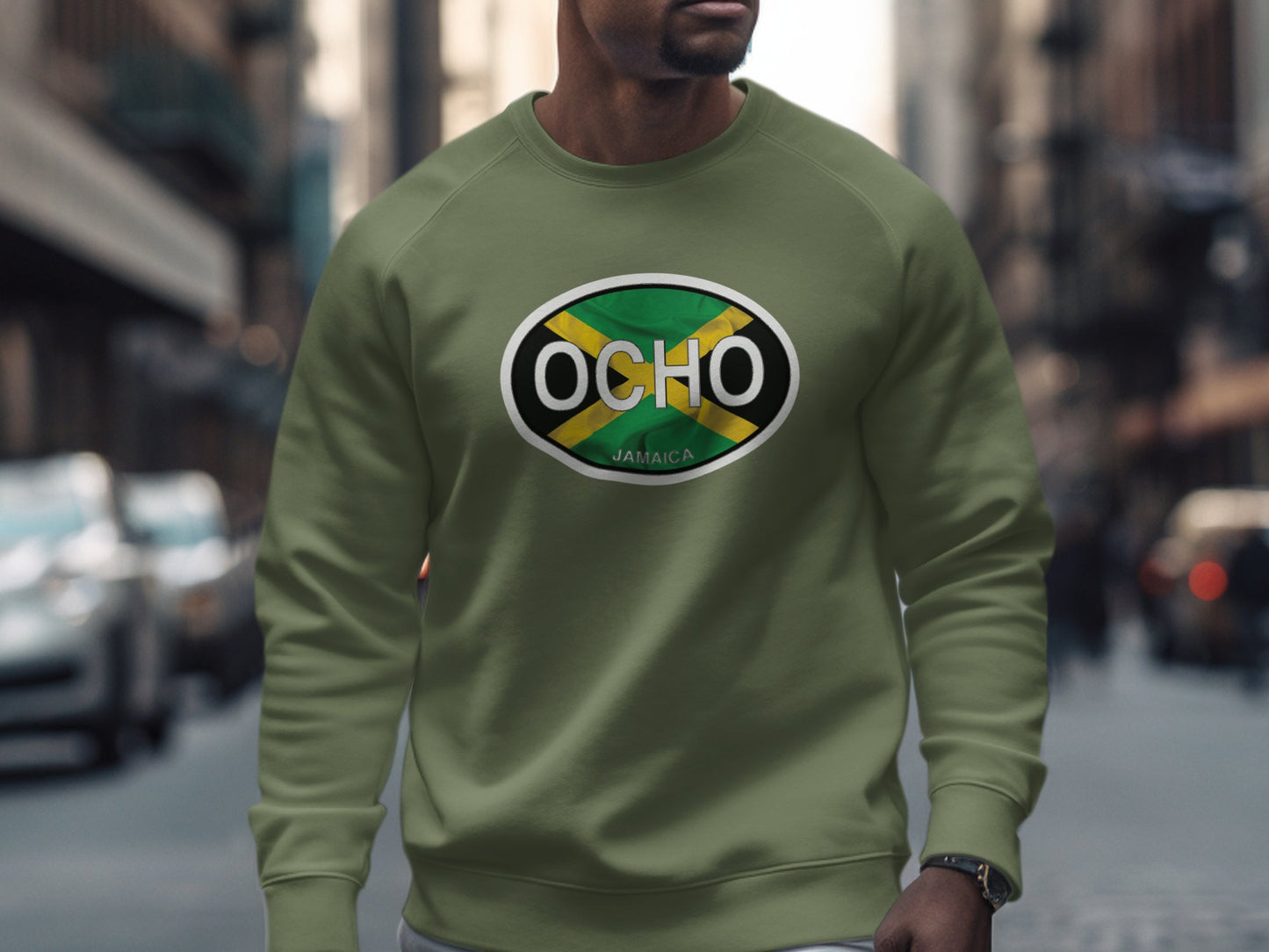 Ocho Rios Mens Sweatshirt Military Green