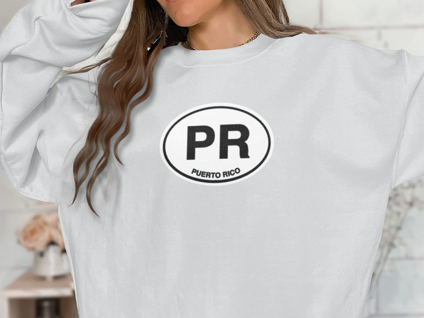 Puerto Rico Womens Sweatshirt White