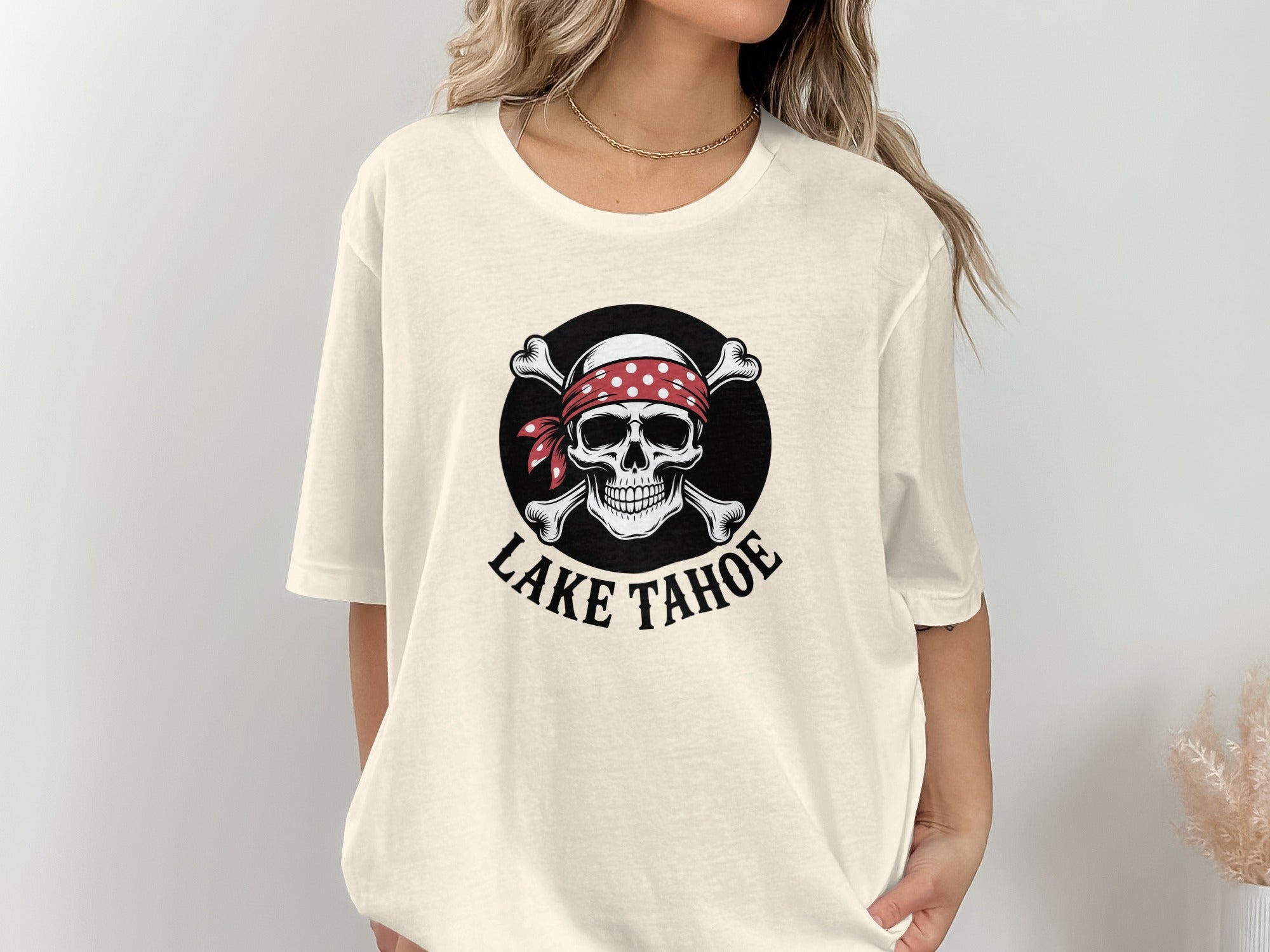 Lake Tahoe Skull and Bones Graphic T-shirt product