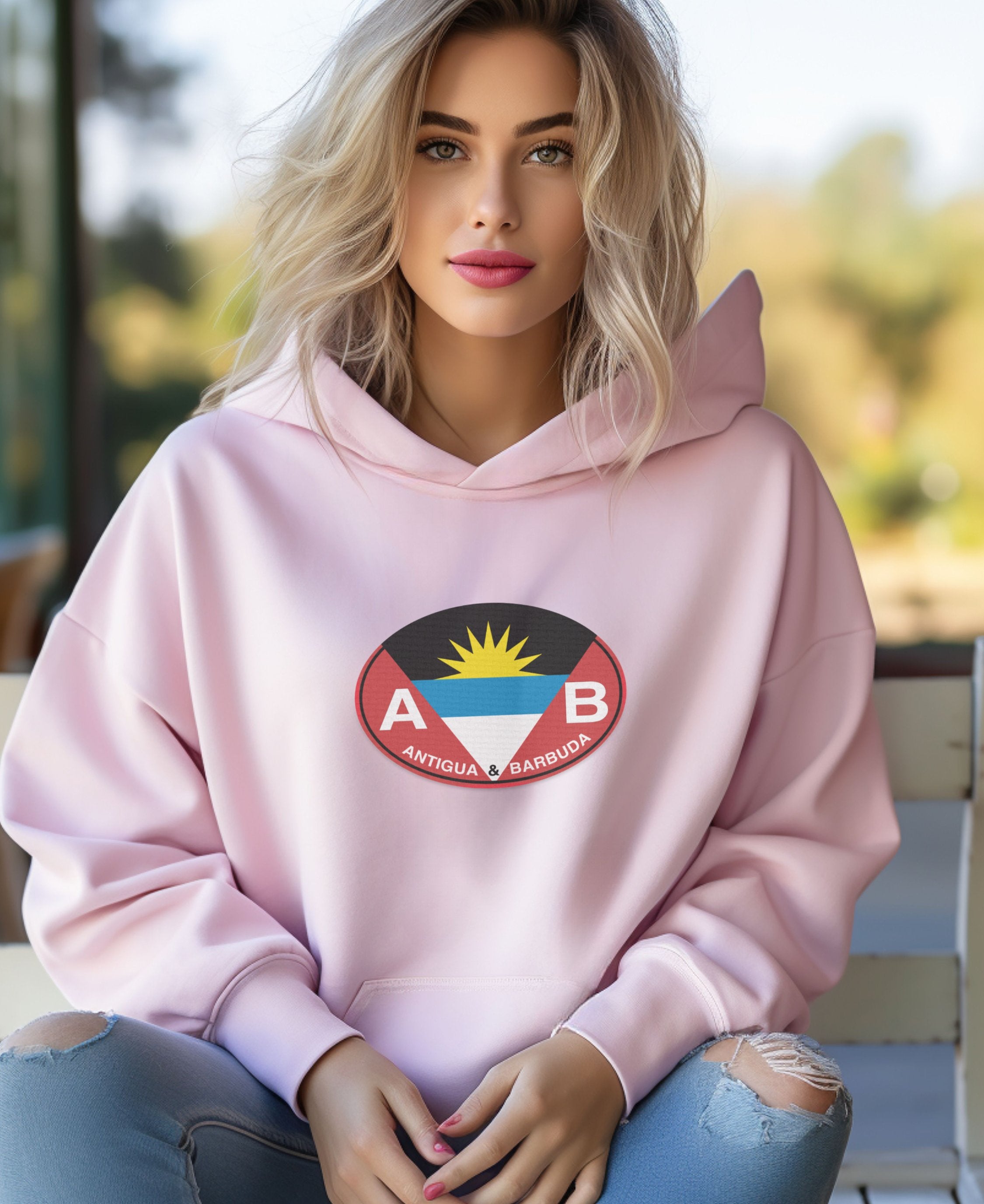 Antigua Pink Sands & Carnival Vibes Womens Hoodie