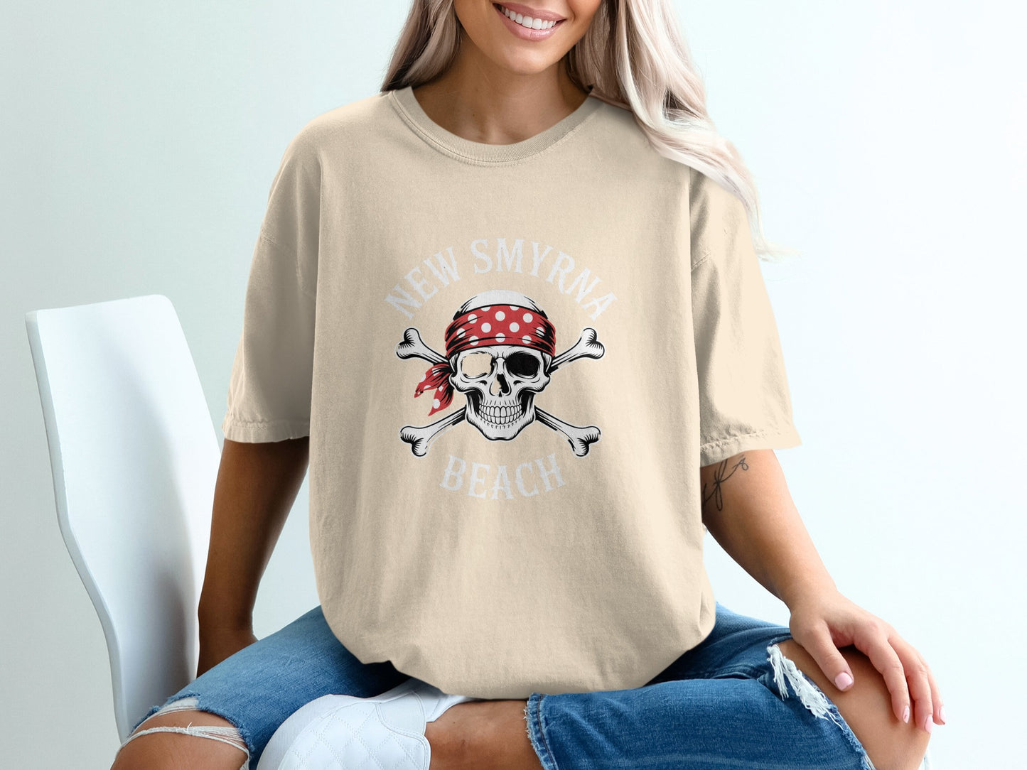 New Smyrna Beach Skull Graphic Tee product