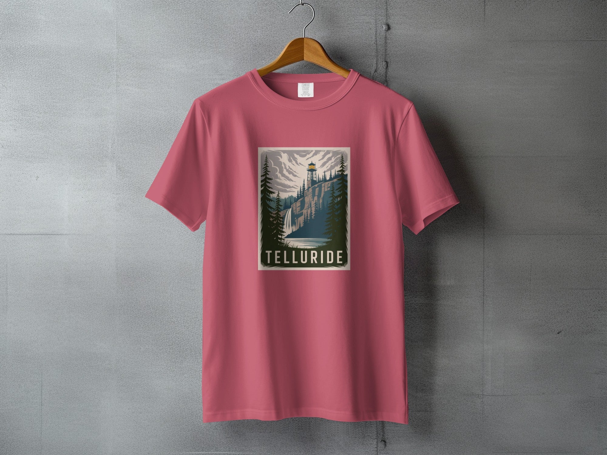 Telluride Graphic Tee with Scenic Mountain Art