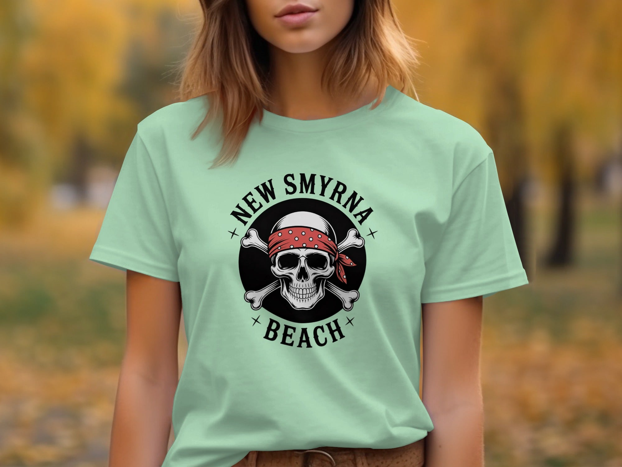 New Smyrna Beach Skull Graphic T-Shirt product