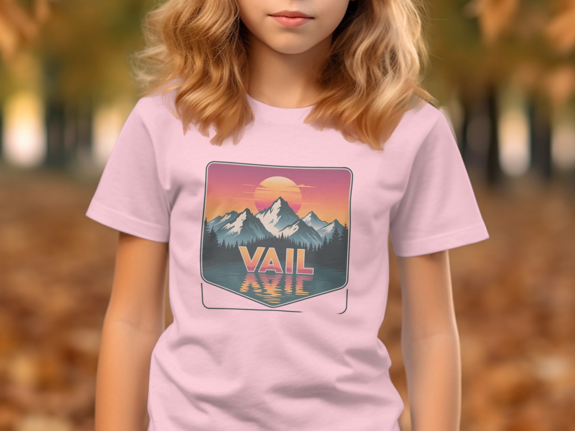 Vail Sunset Mountain Graphic Kids T-Shirt product