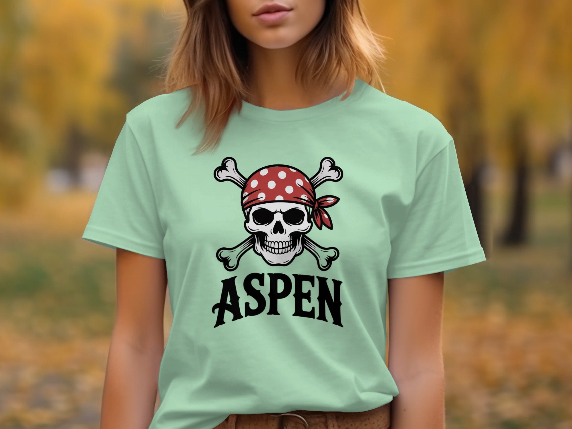 Aspen Pirate Skull Graphic T-Shirt available product type