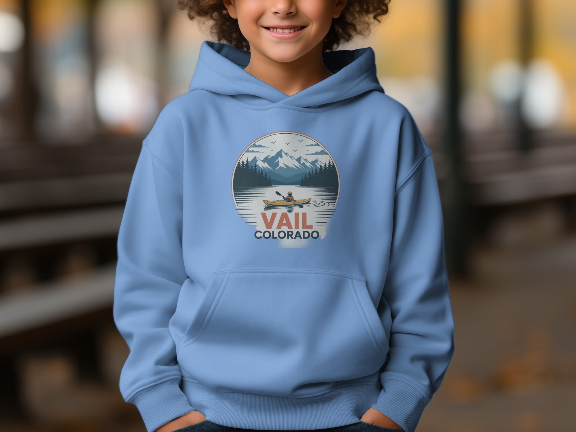 Vail Colorado Mountain Scenery Kids Hoodie product