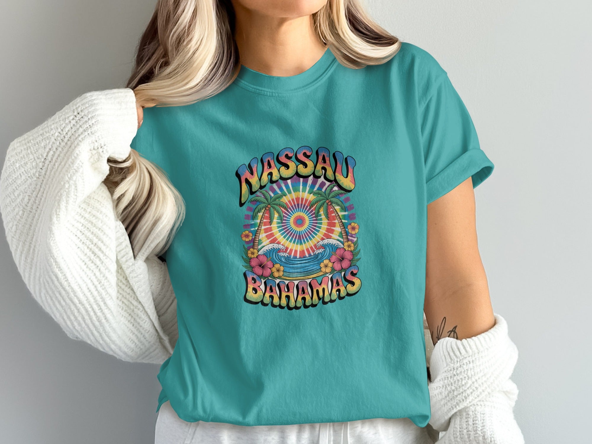 Nassau Bahamas Colorful Graphic T-Shirt product