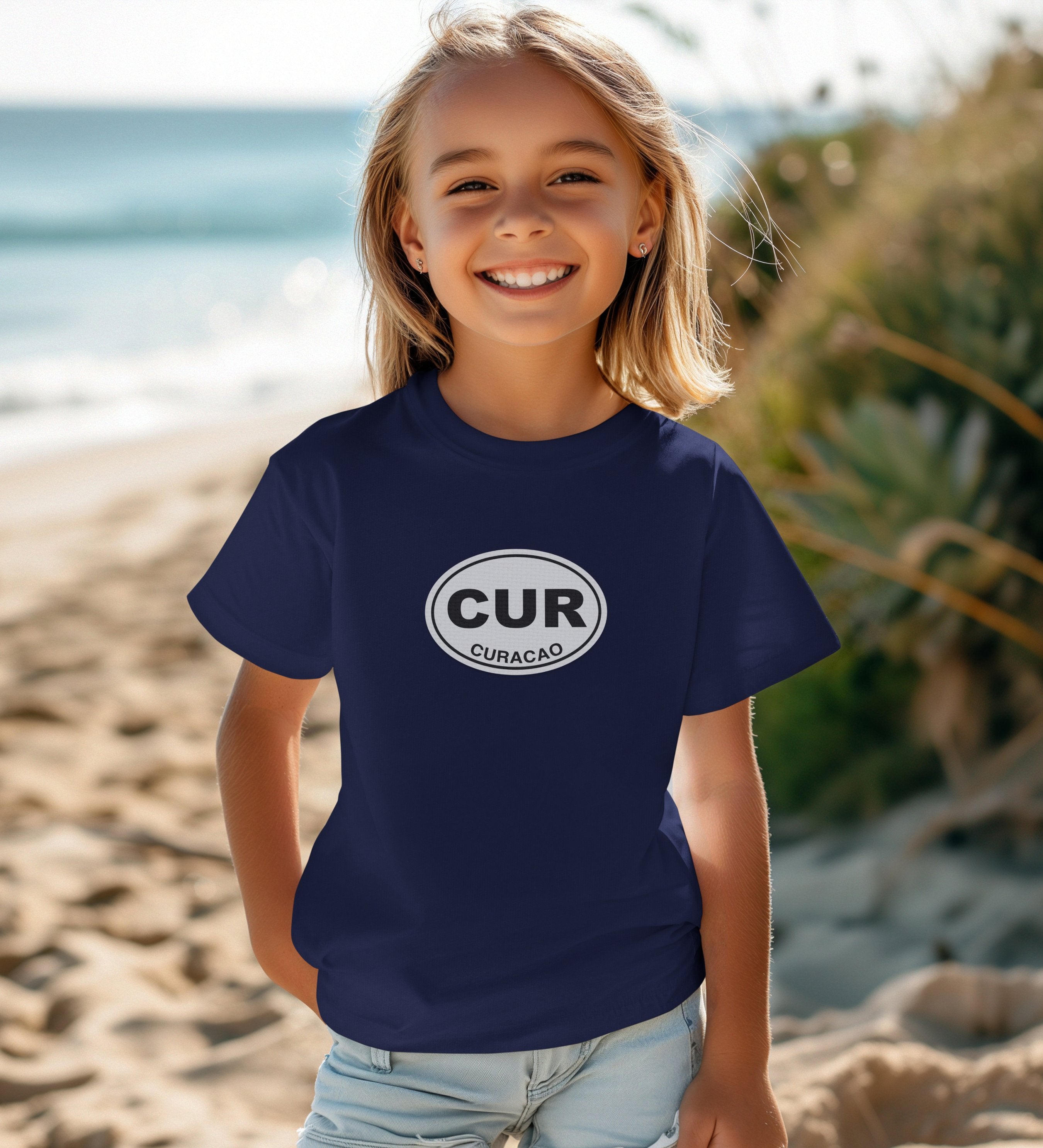 Curacao gift for posing by the colorful Handelskade youth clothing and travel souvenirs