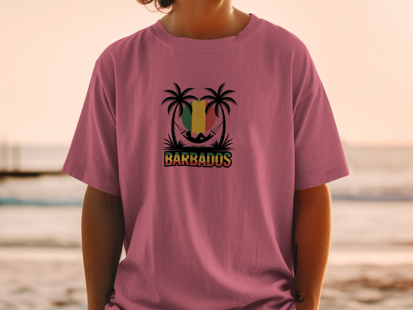 Barbados Palm Tree Beach Design T-shirt product type