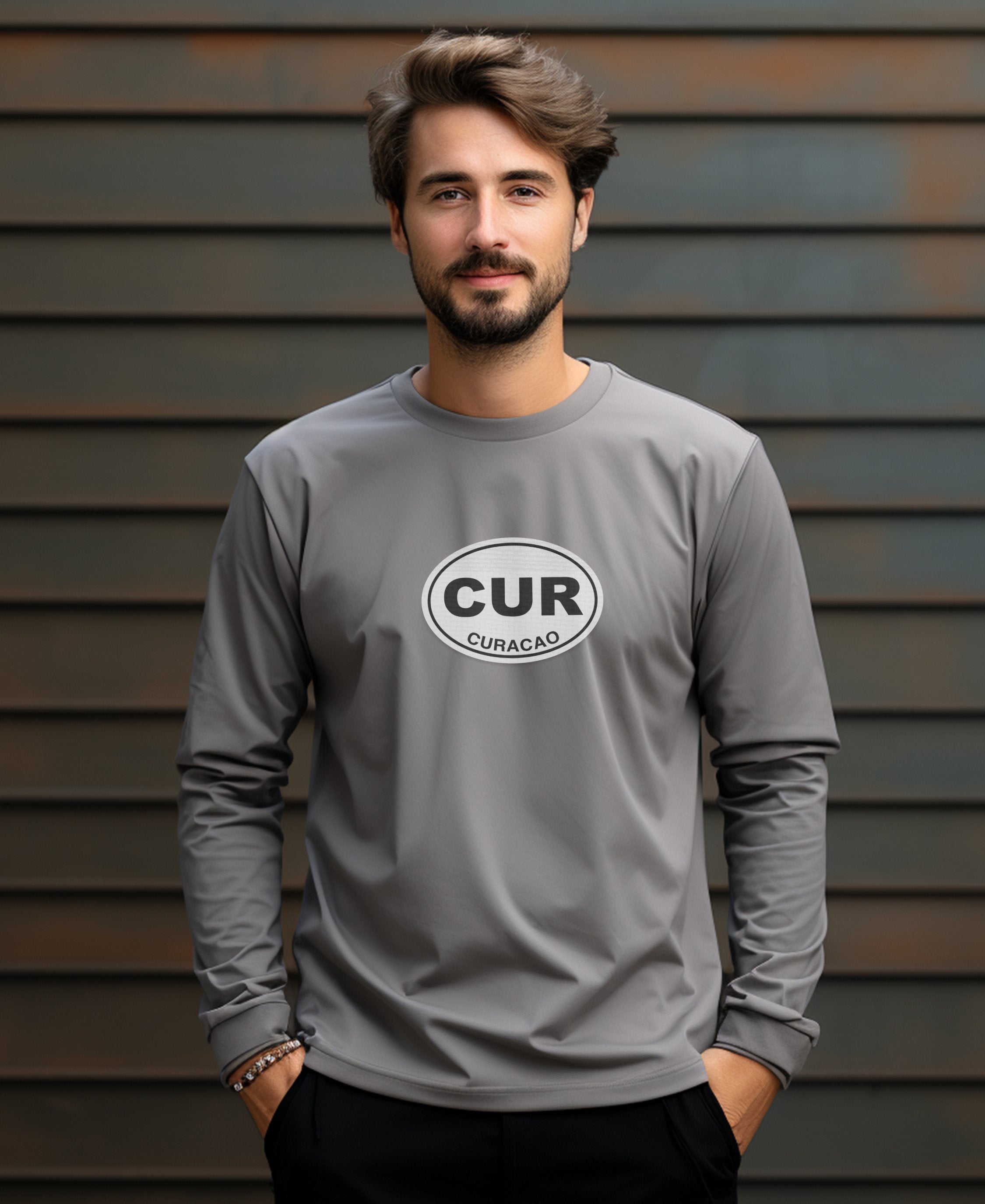 Curacao Colorful Carnival and Historic Willemstad Mens Long Sleeve T Shirt