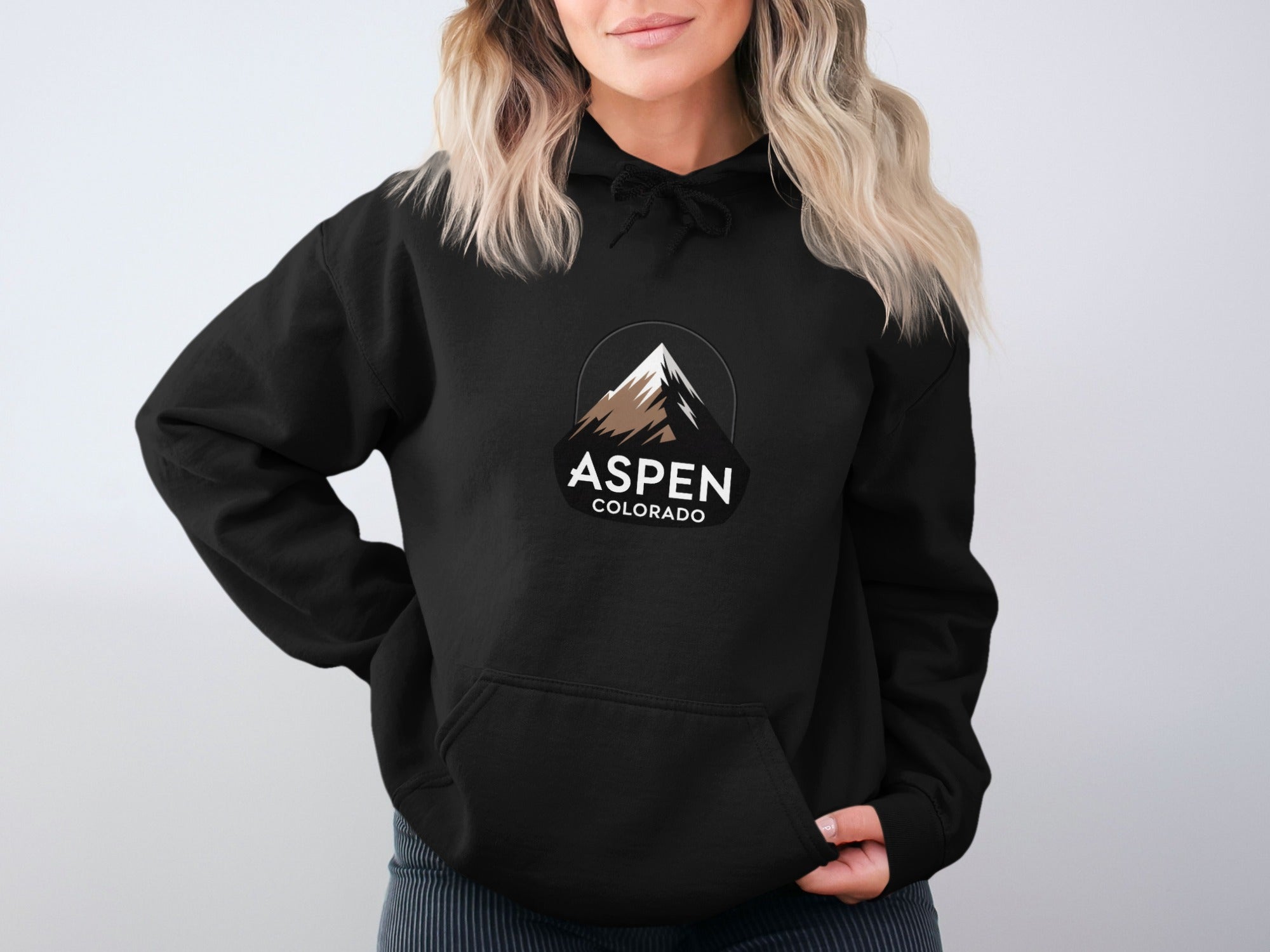Aspen Colorado Black Hoodie Comfortable product