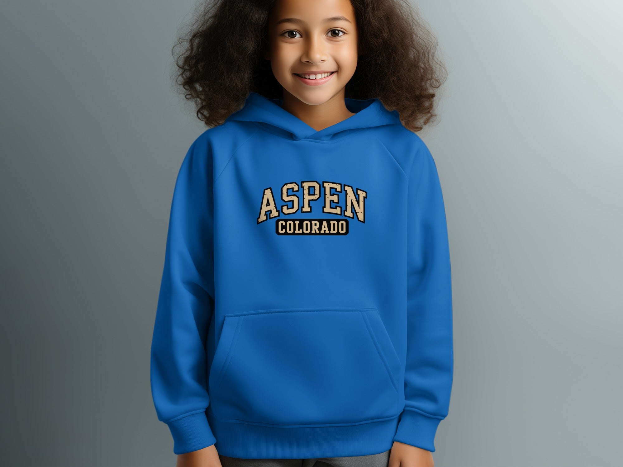 Aspen Colorado Blue Hoodie for Youth Product