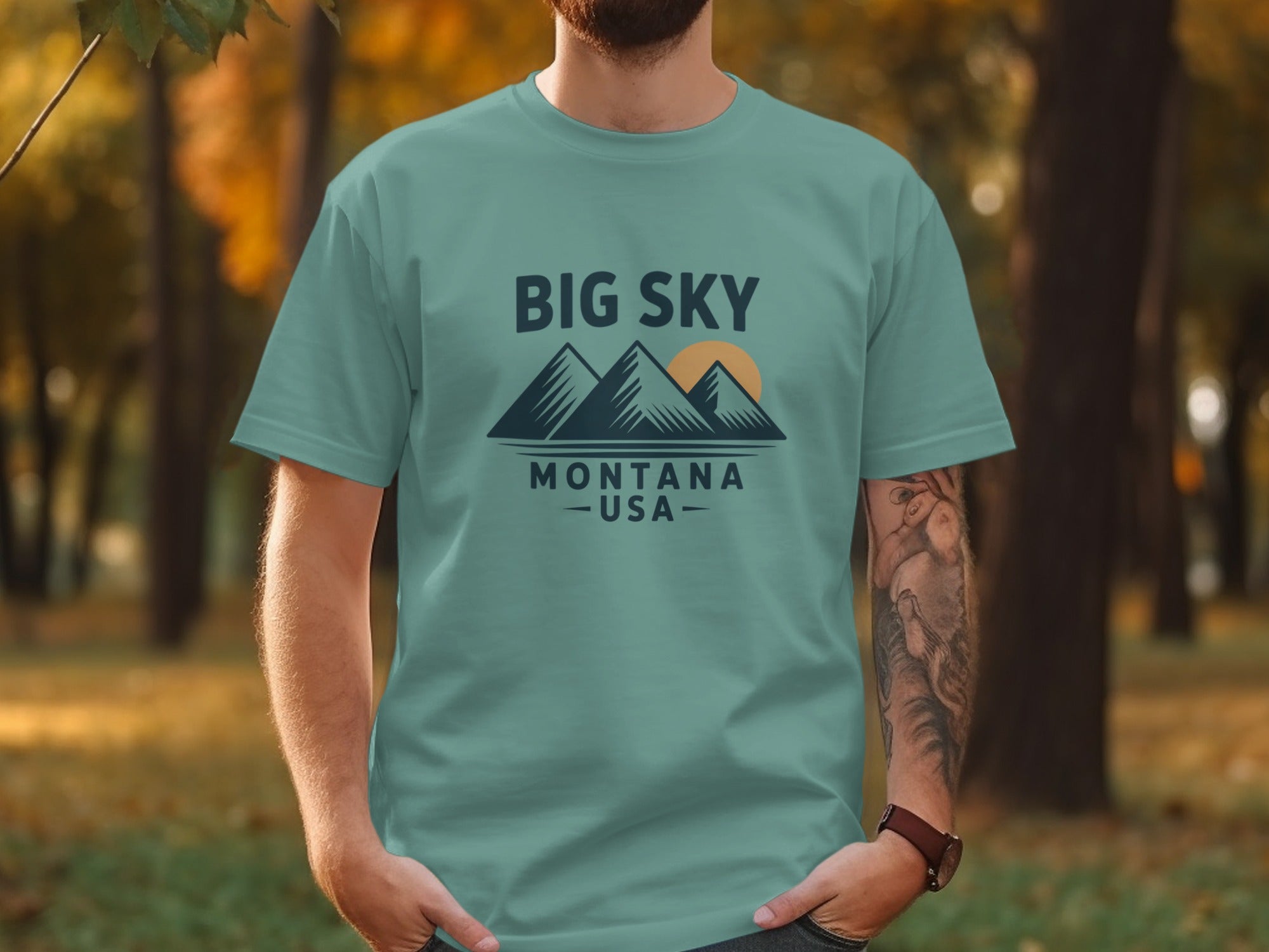 Big Sky Montana USA T-shirt perfect for nature lovers