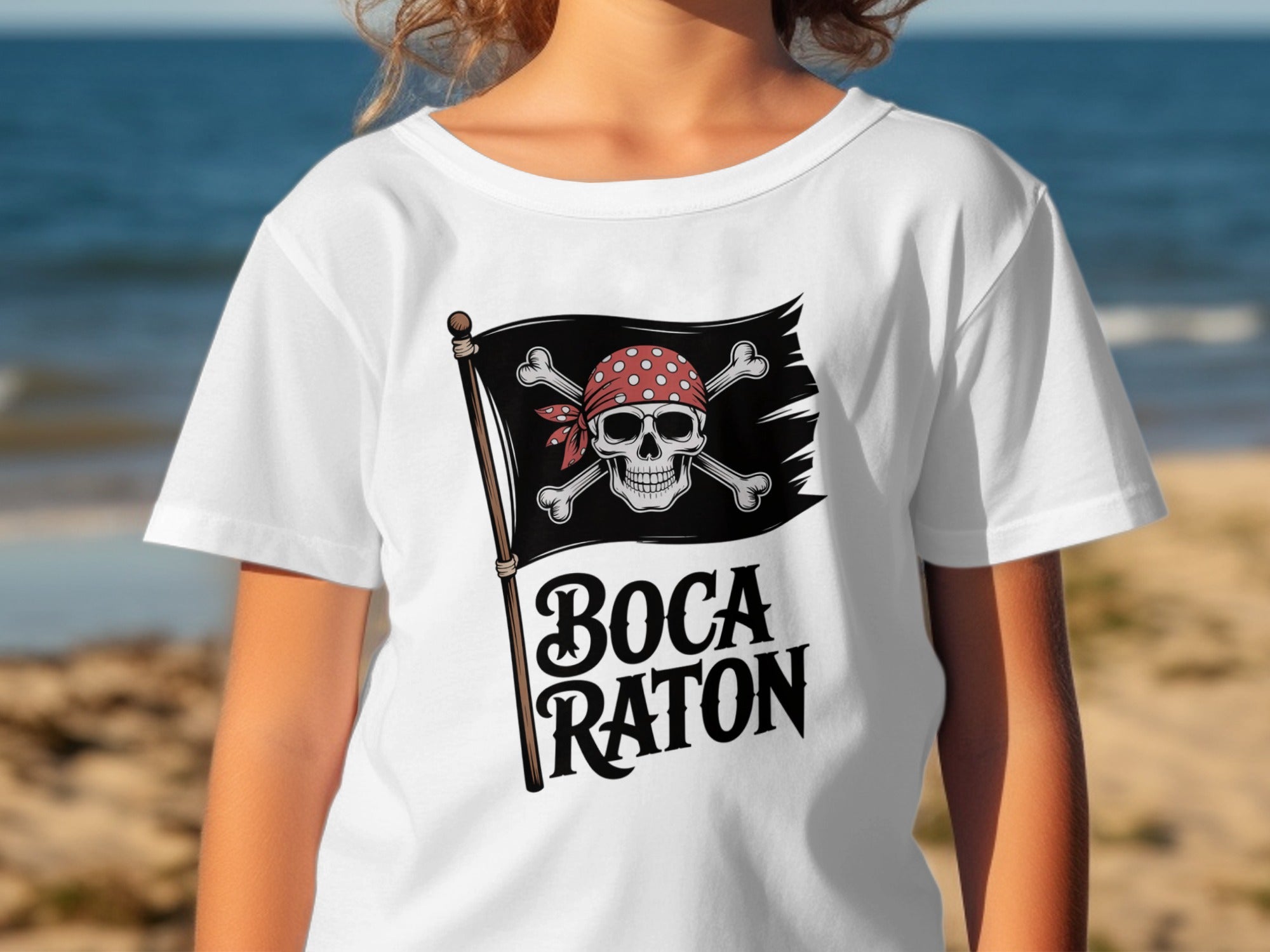 Boca Raton Skull Pirate Themed T-Shirt product