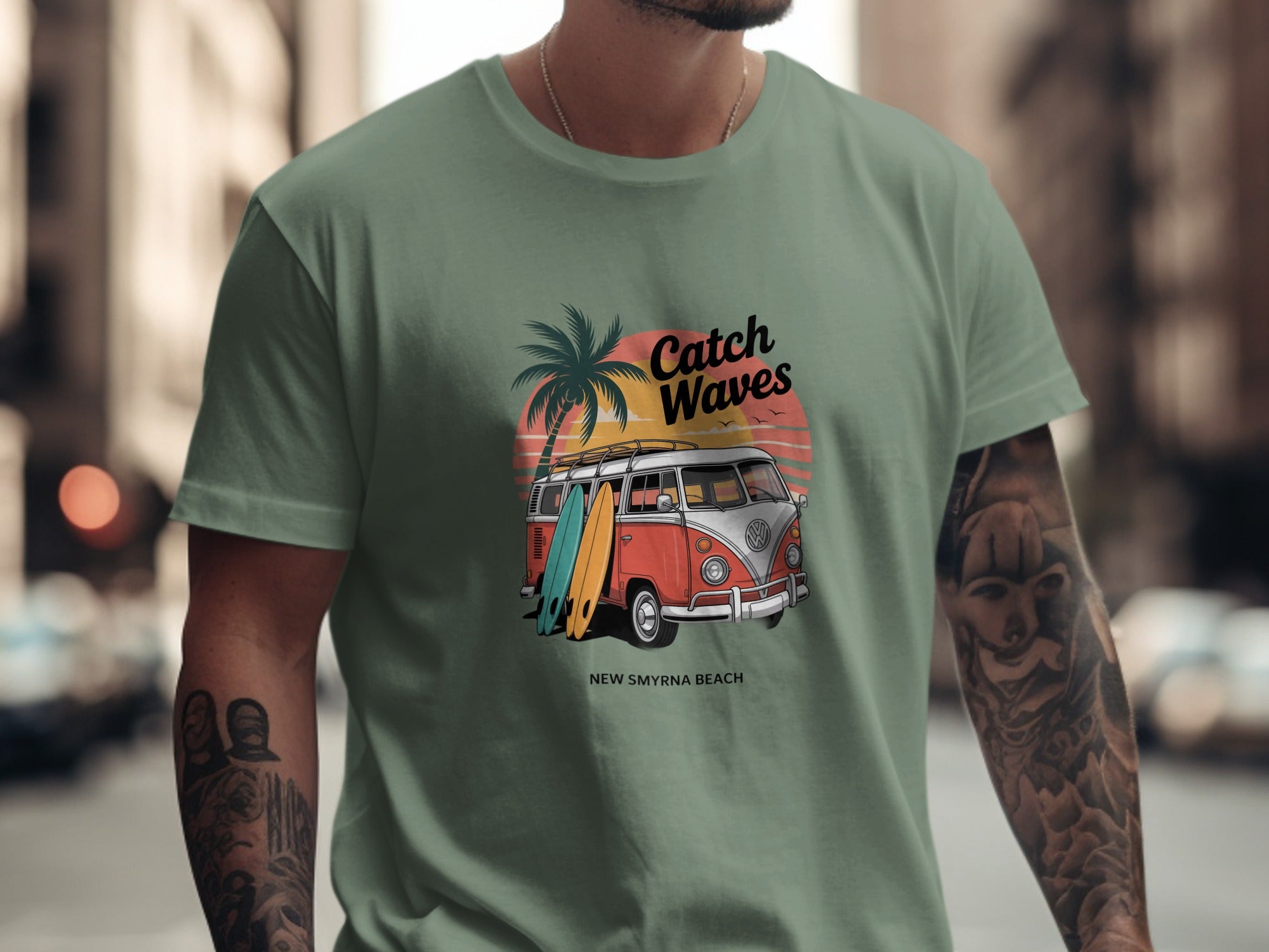 Catch Waves New Smyrna Beach Vintage T-shirt product