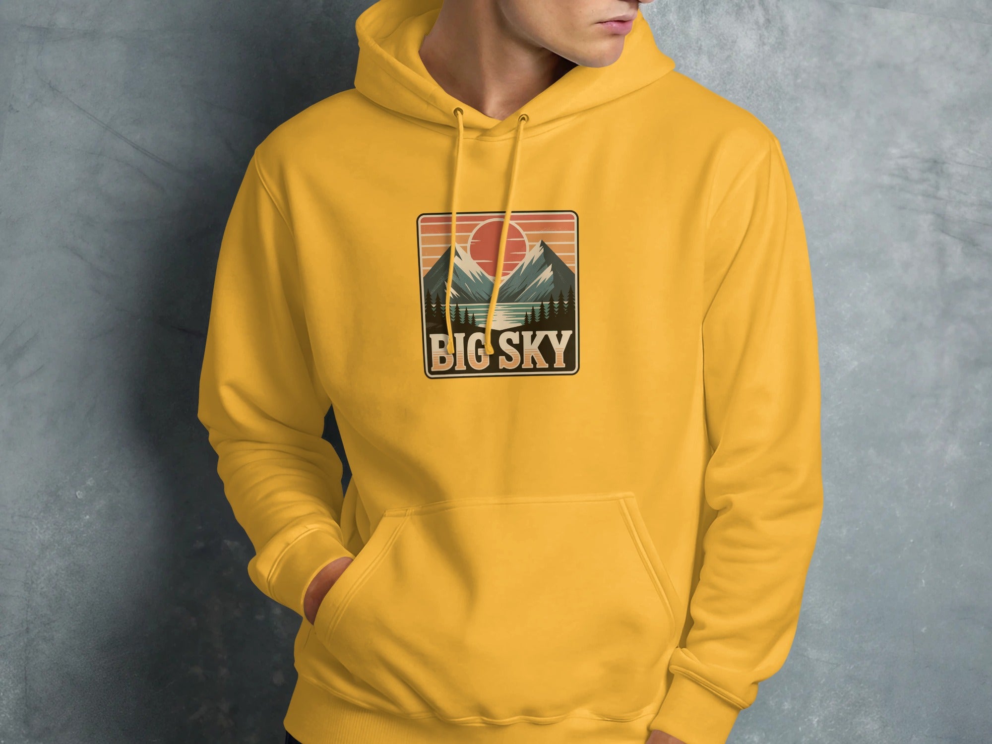 Big Sky Mountain Graphic Hooded Sweatshirt