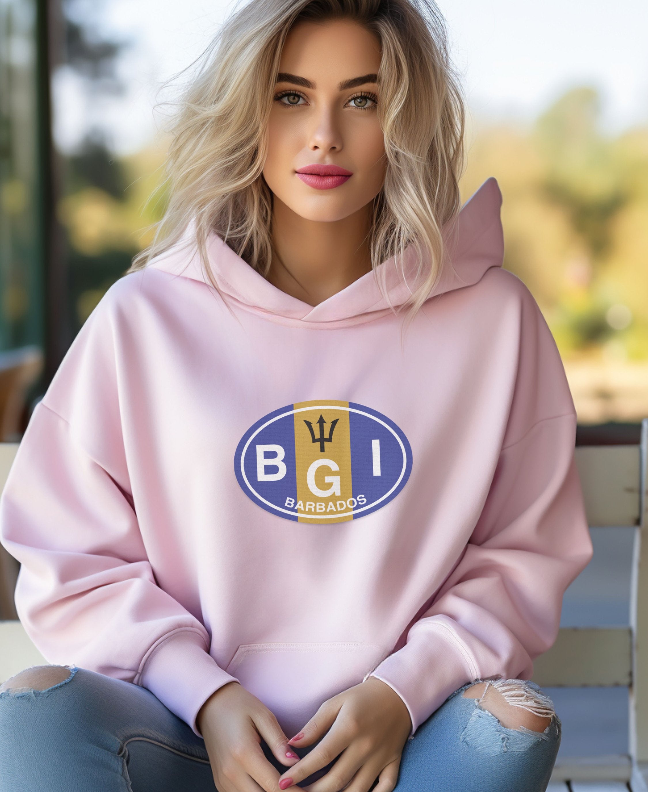 Barbados Island Fire & Festival Style Womens Hoodie