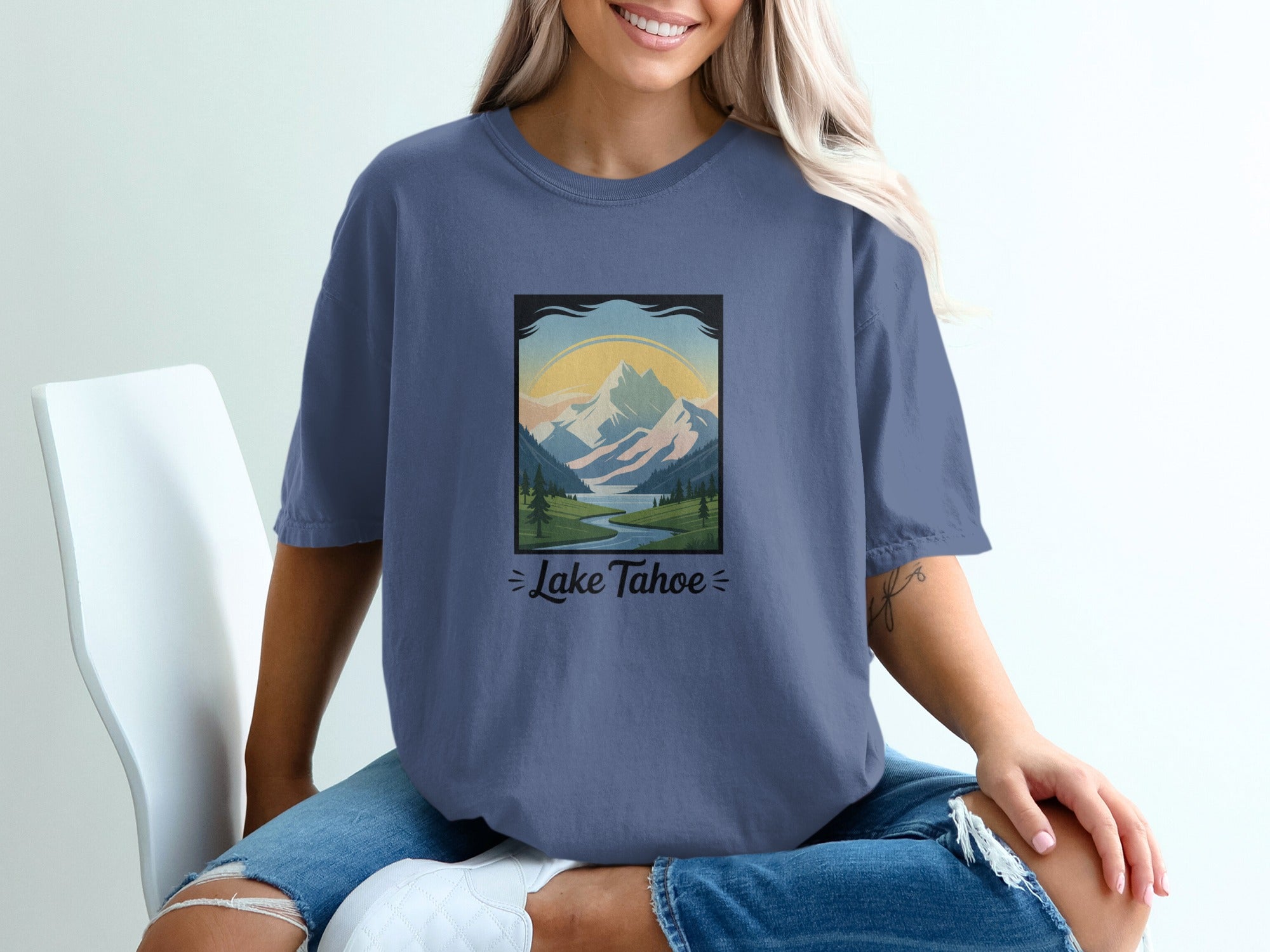 Scenic Lake Tahoe Graphic T-Shirt Casual Wear product type