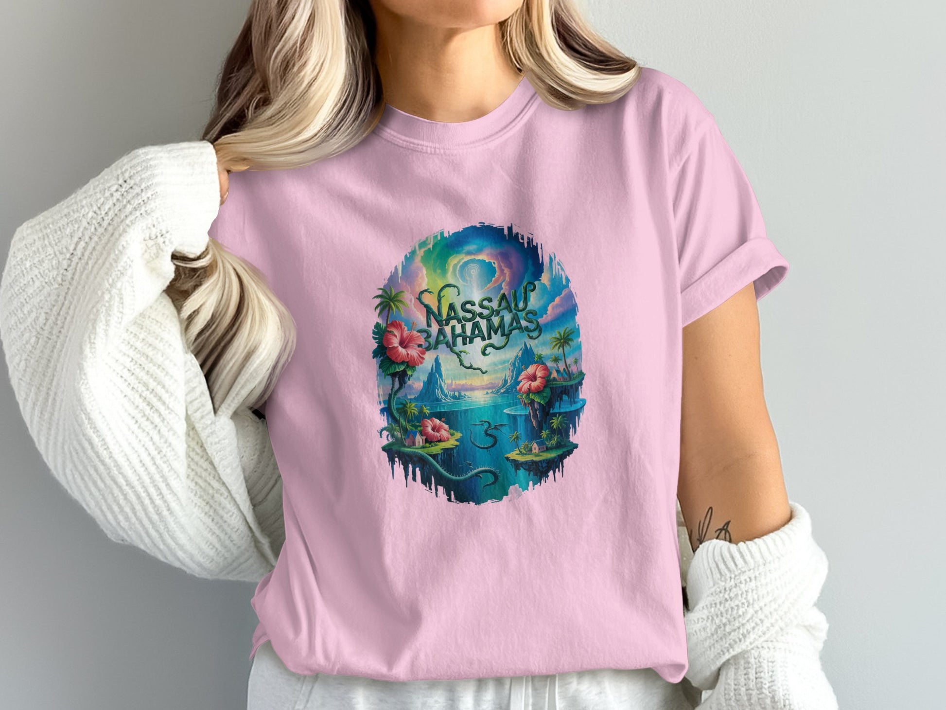 Nassau Bahamas Colorful Scenic T-shirt product type