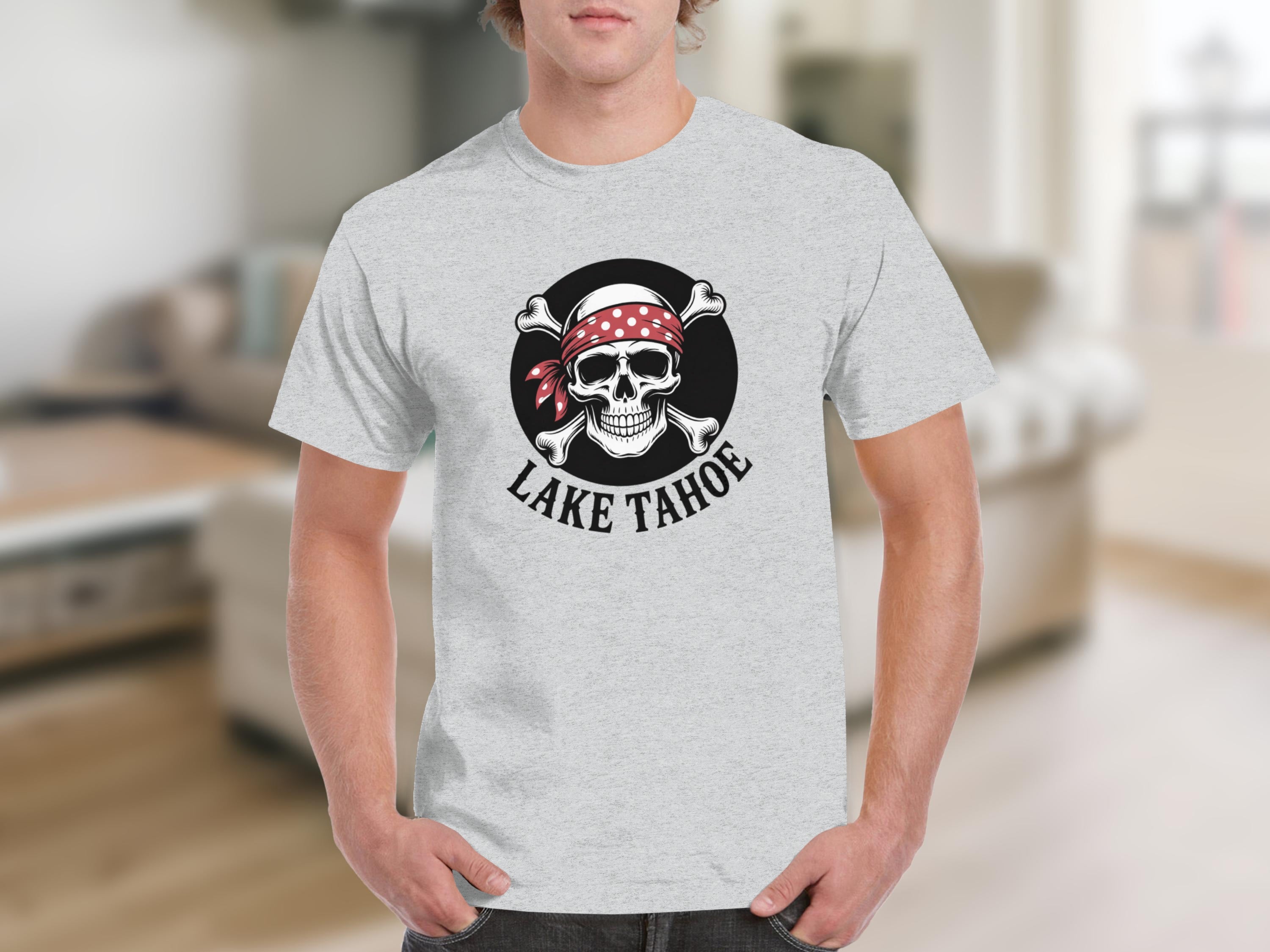 Lake Tahoe Skull and Crossbones Graphic T-shirt product type