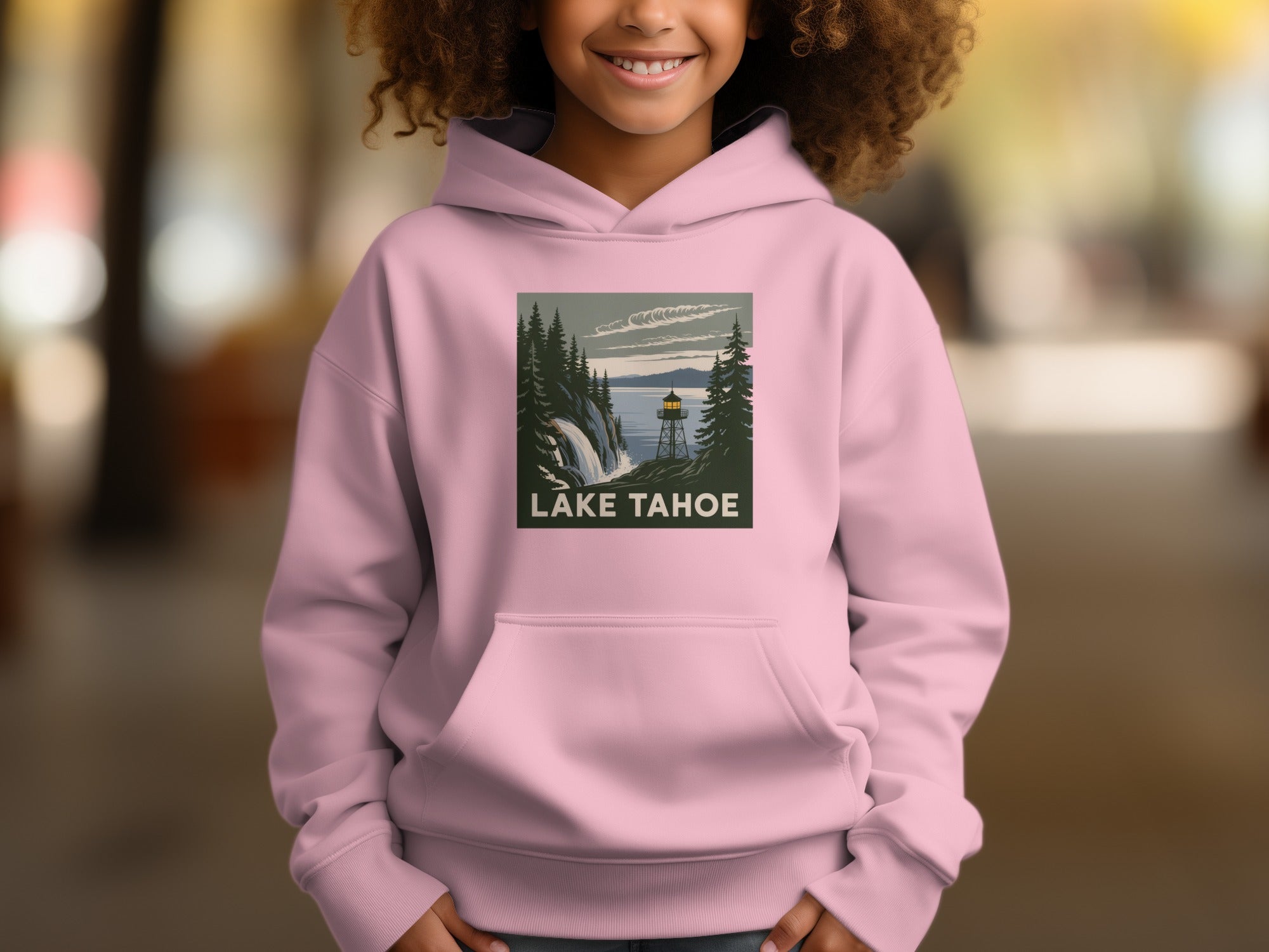 Cozy Lake Tahoe Scenic Hoodie Stylish Kids Apparel