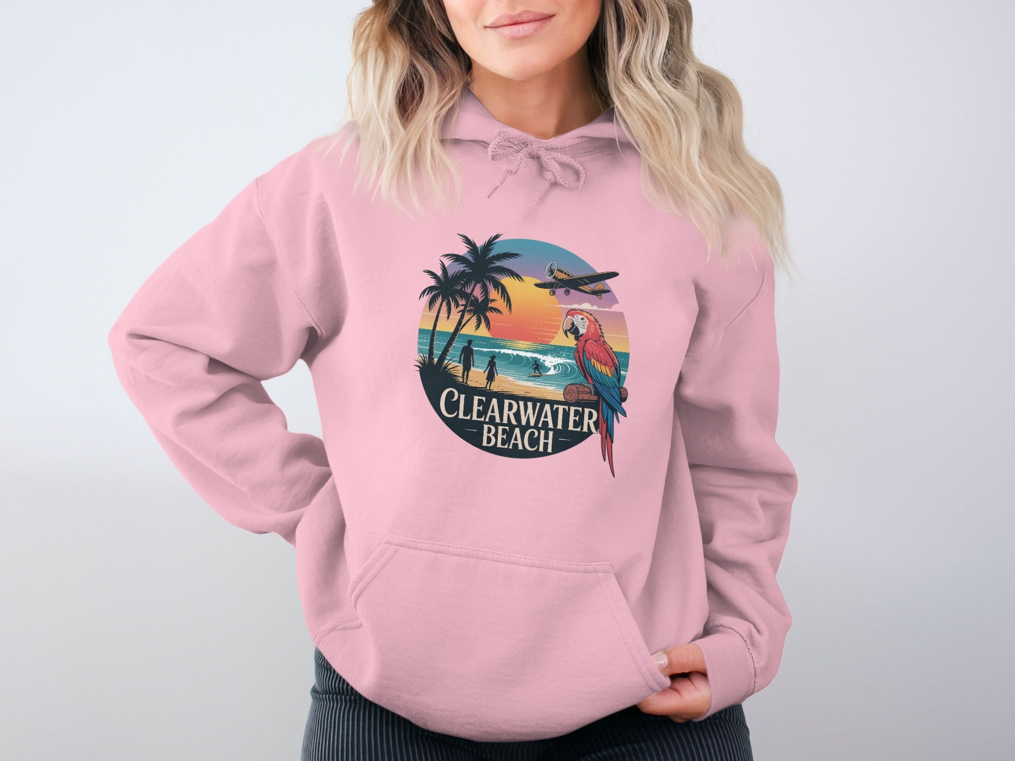 Clearwater Beach Parrot Print Hoodie product type