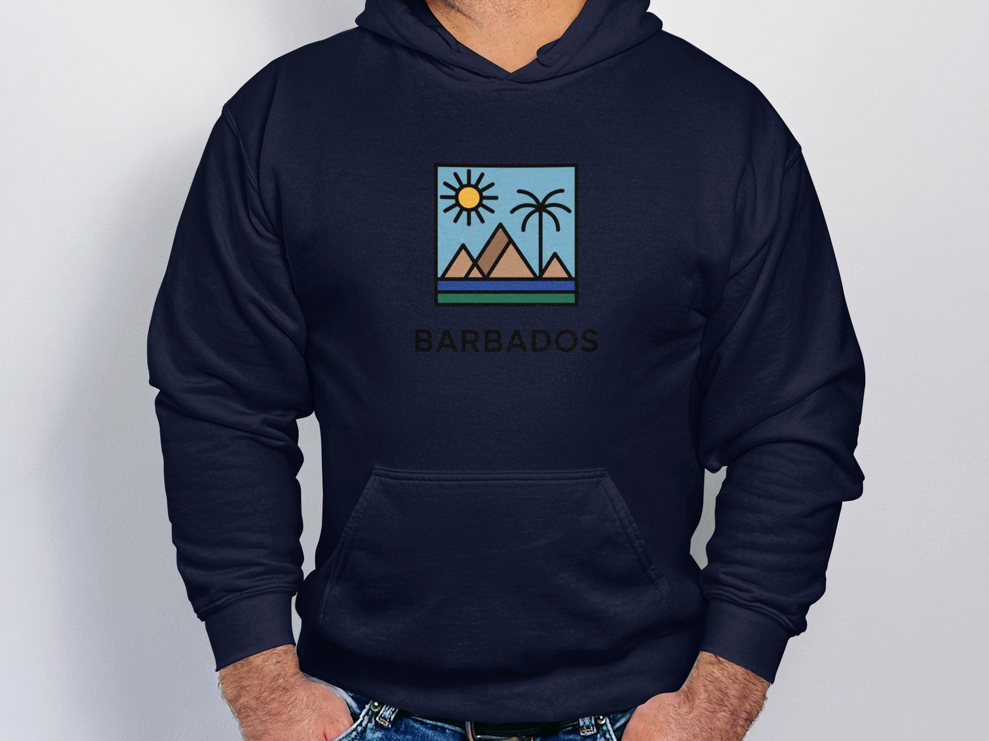 Barbados Palm Sun Graphic Unisex Hoodie product