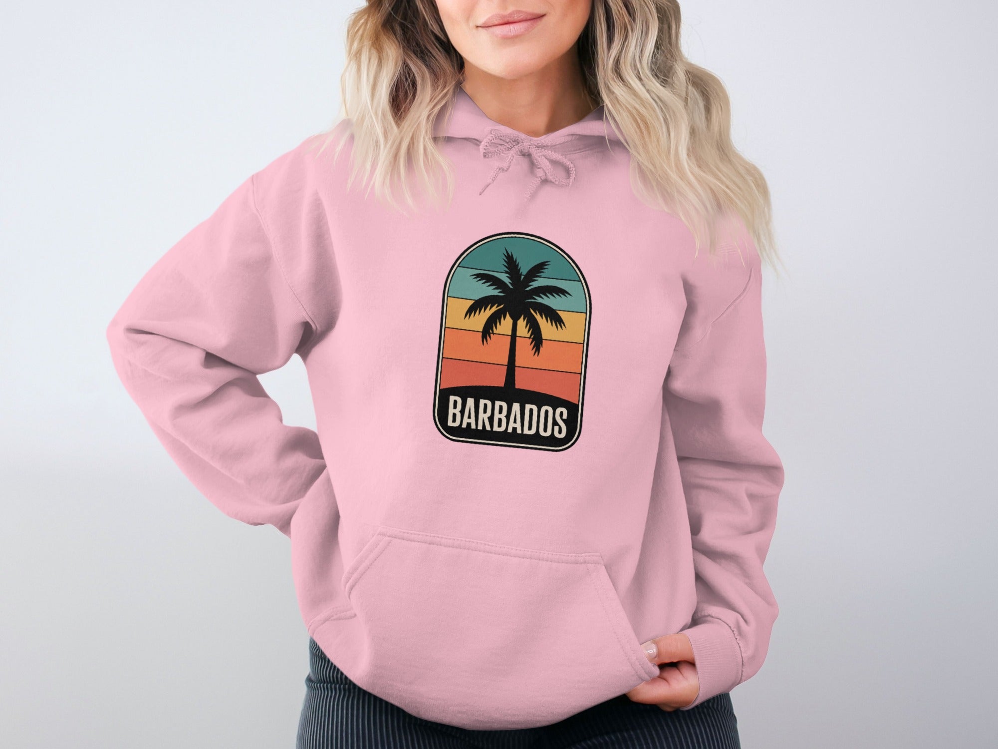 Pink Barbados Sunset Graphic Hoodie product type
