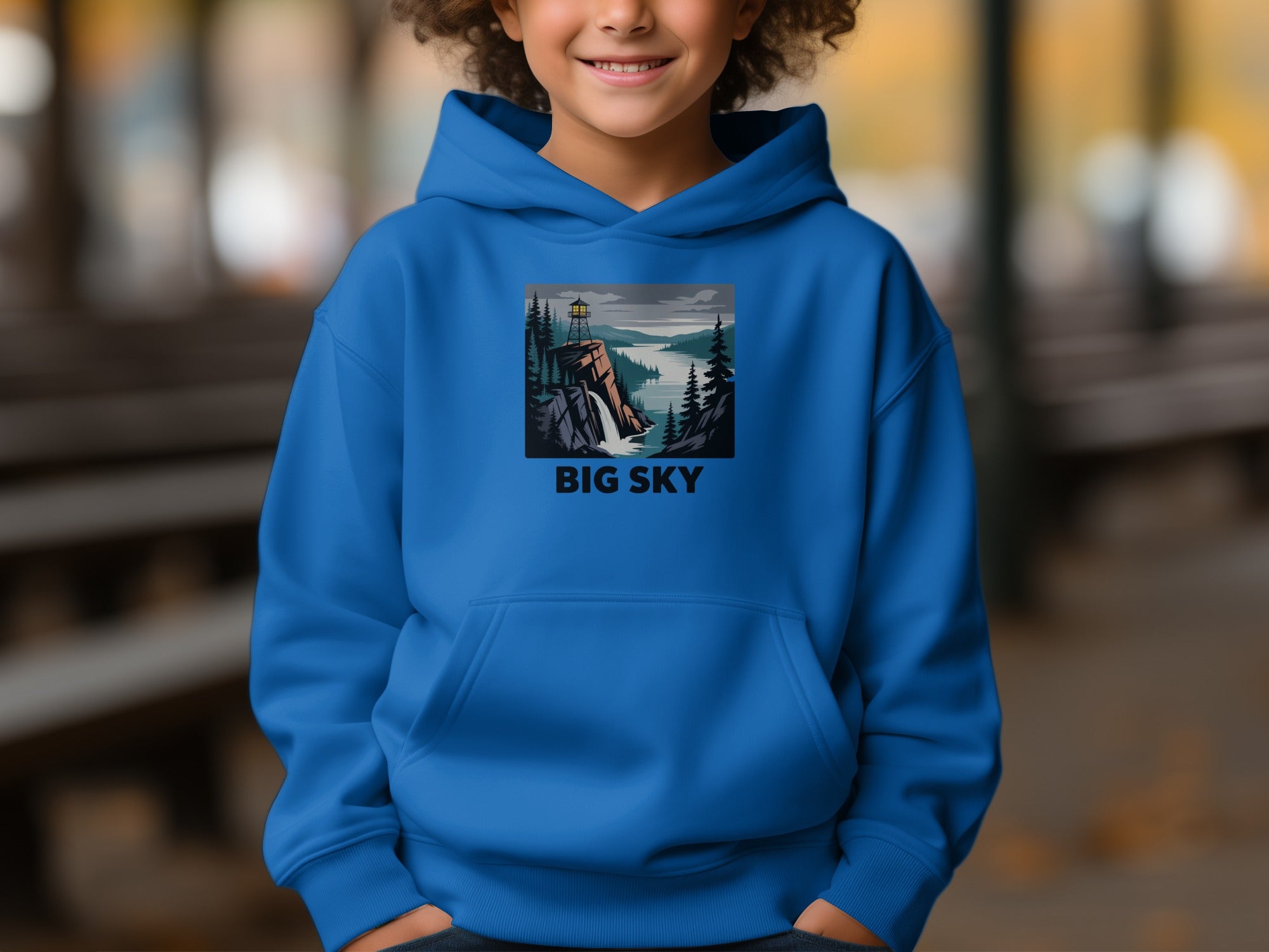 Big Sky Scenic Mountain Landscape Hoodie