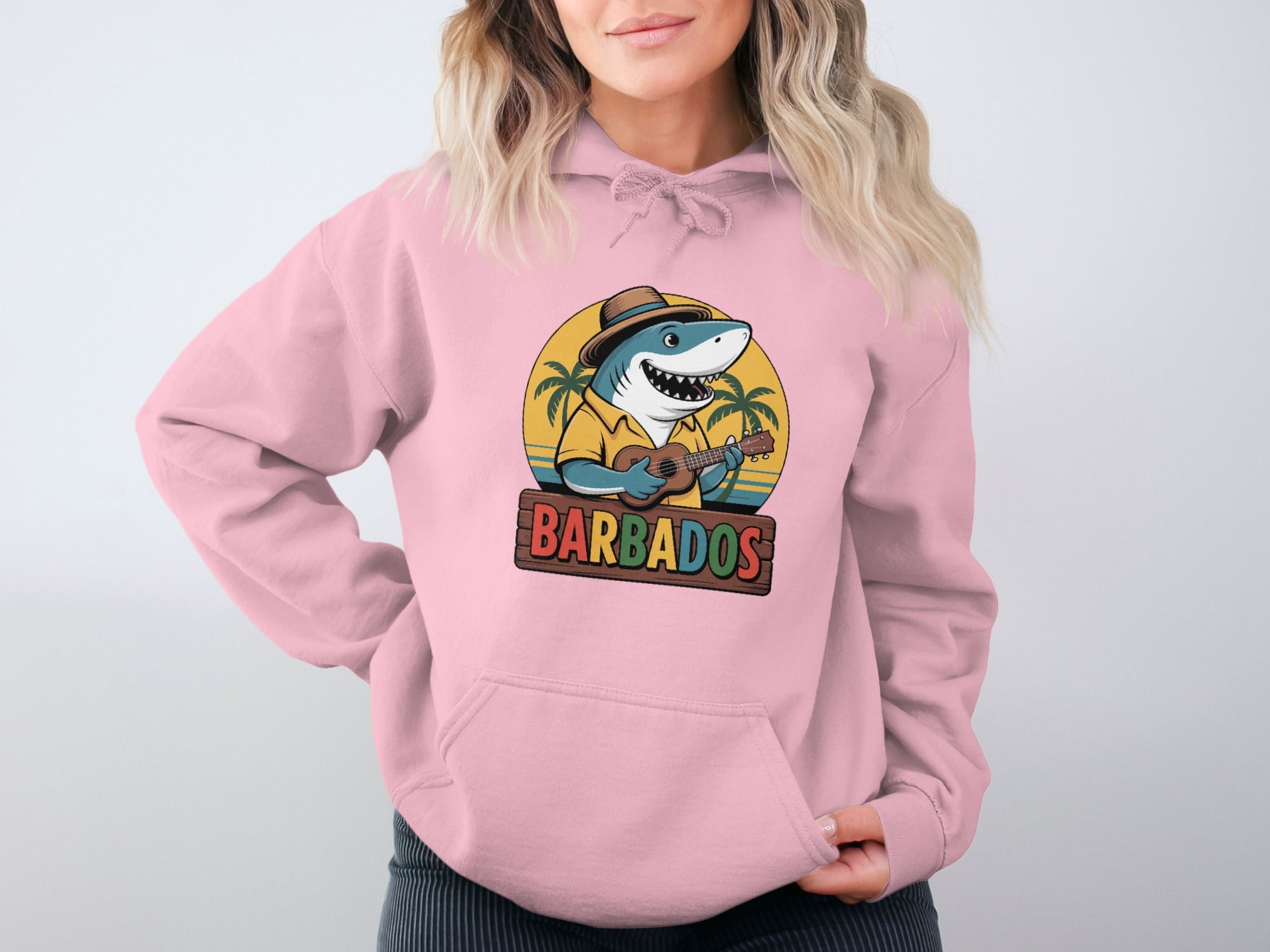 Barbados Shark Playing Guitar Graphic Hoodie product