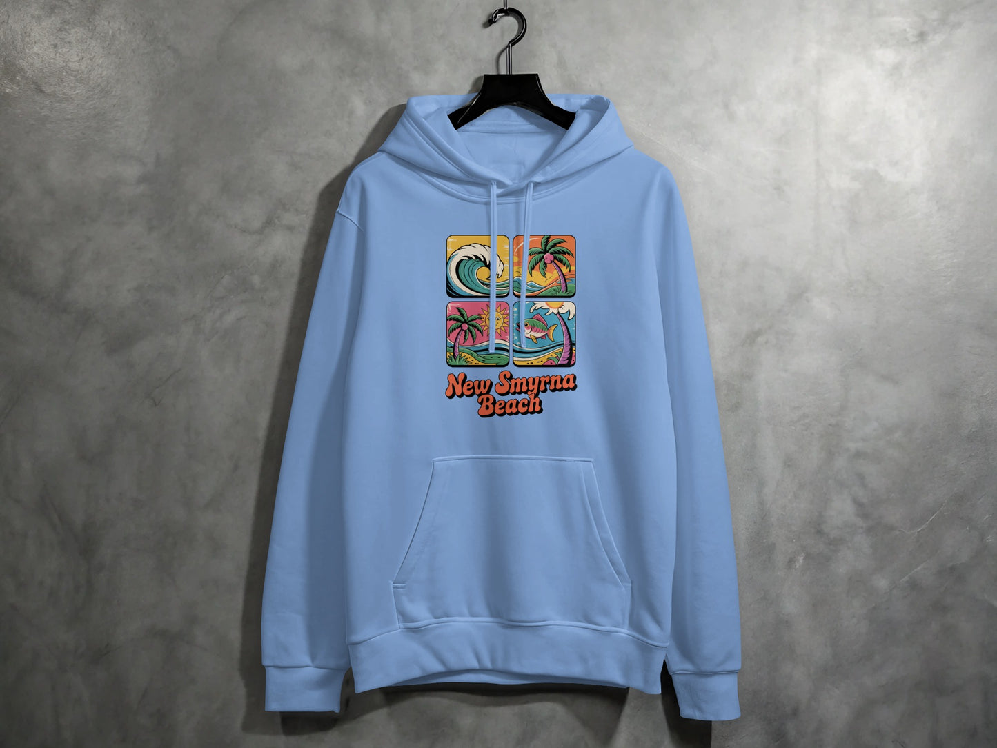 New Smyrna Beach Hoodie with Vibrant Tropical Logo product