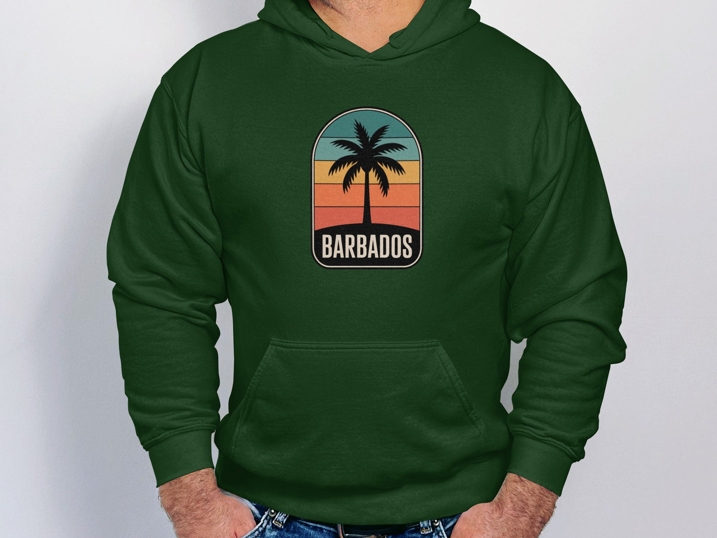 Barbados Palm Tree Graphic Hoodie Sweatshirt product
