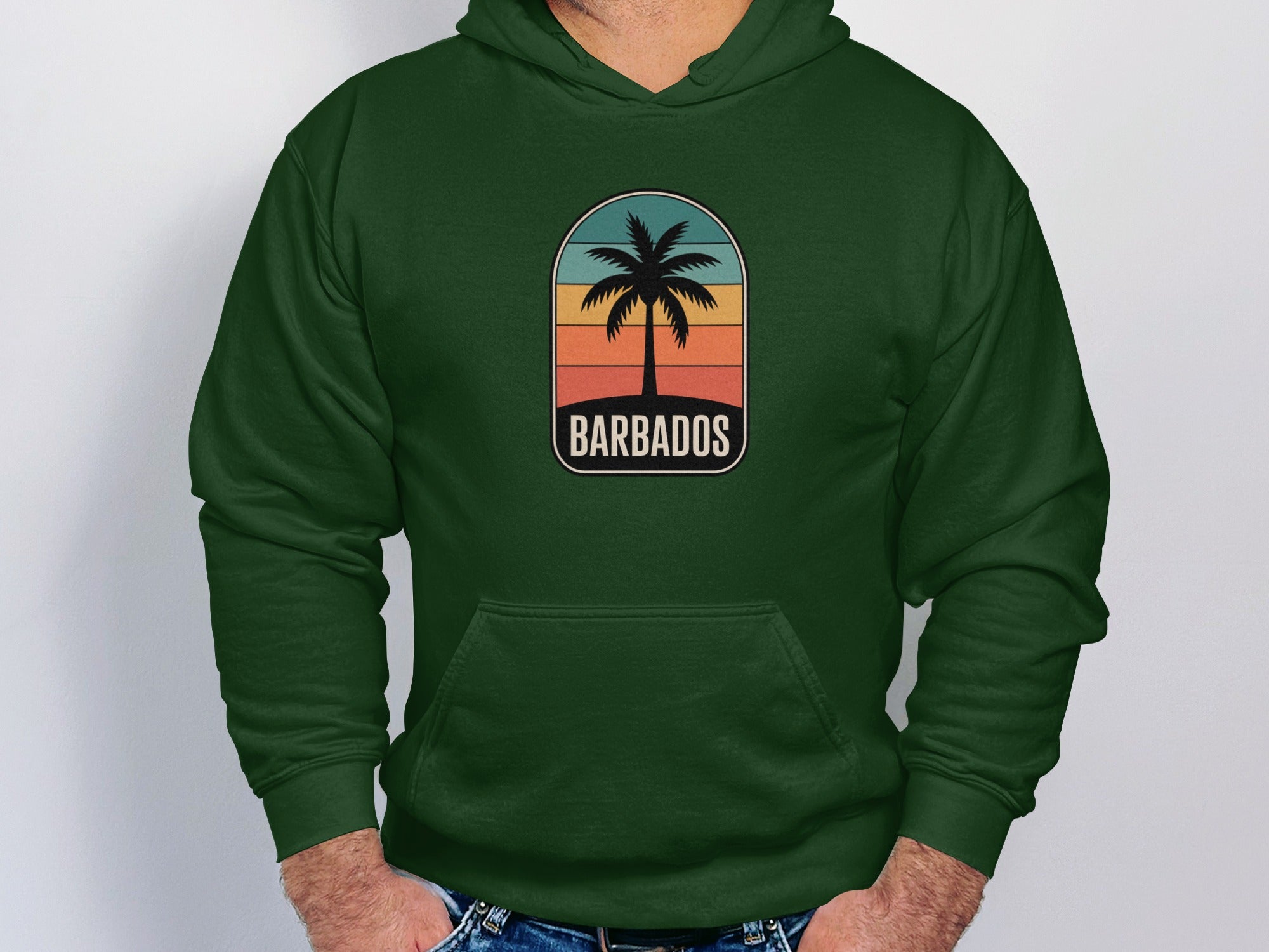Barbados Palm Tree Graphic Hoodie Sweatshirt product
