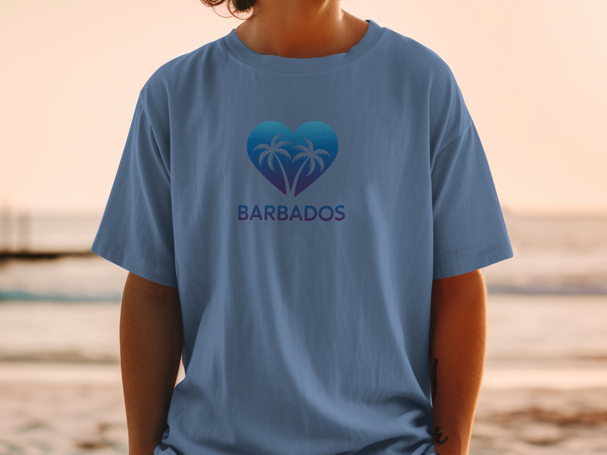 Stylish Barbados Heart Design T-shirt product type