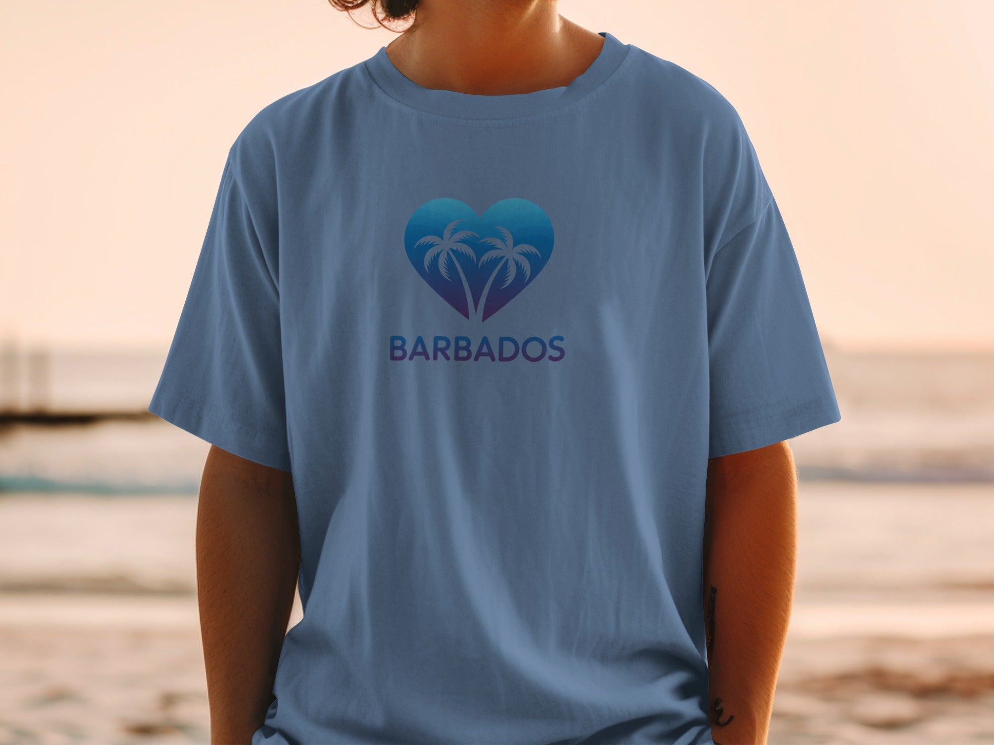 Stylish Barbados Heart Design T-shirt product type