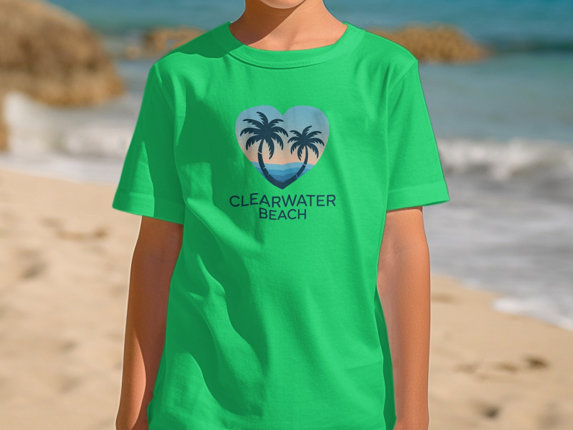 Clearwater Beach Heart Palm Trees T-Shirt product
