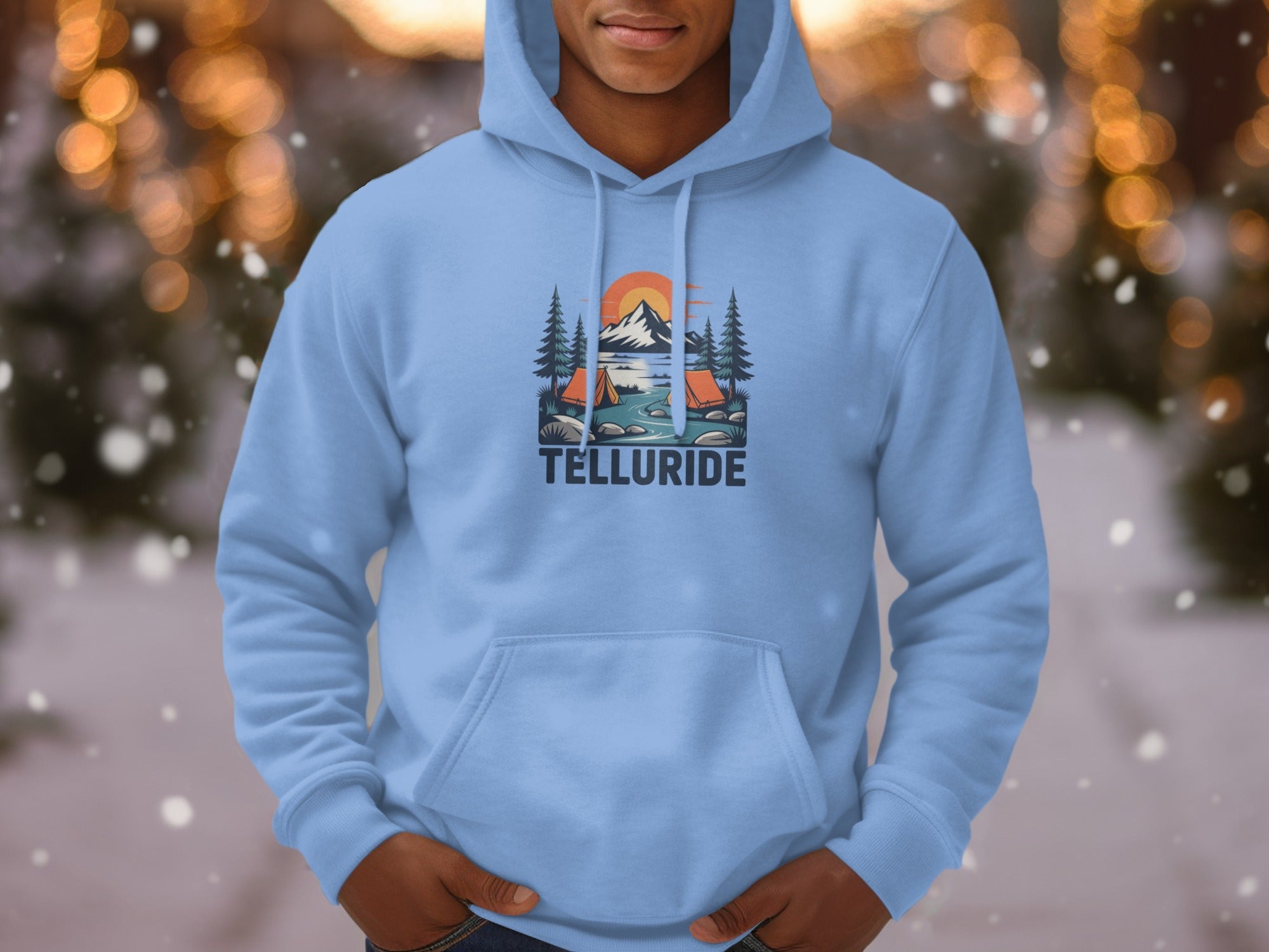 Telluride Mens Hoodies Camping Tents At River Hoodie