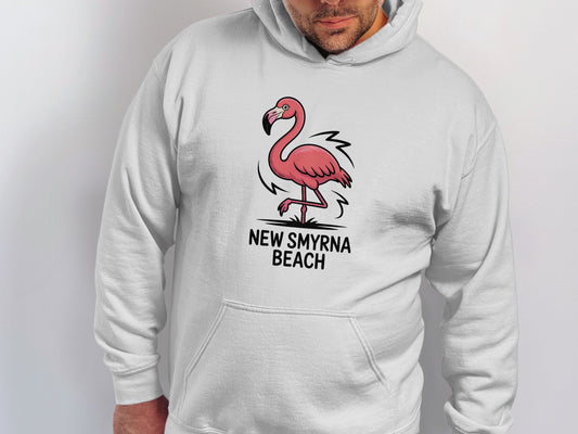New Smyrna Beach Flamingo Graphic Hoodie product