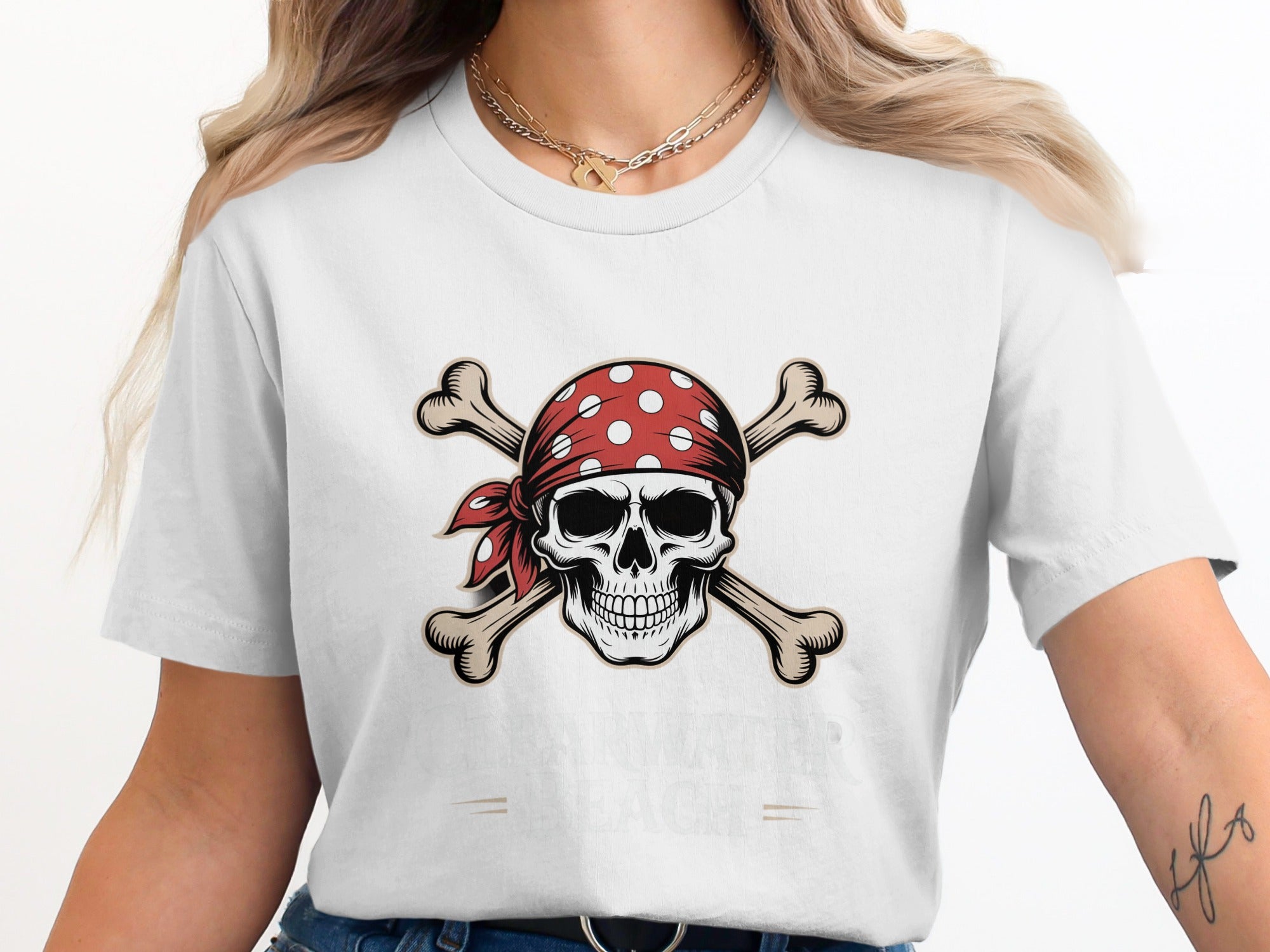 Skull and Crossbones Pirate Bandana Graphic Tee product