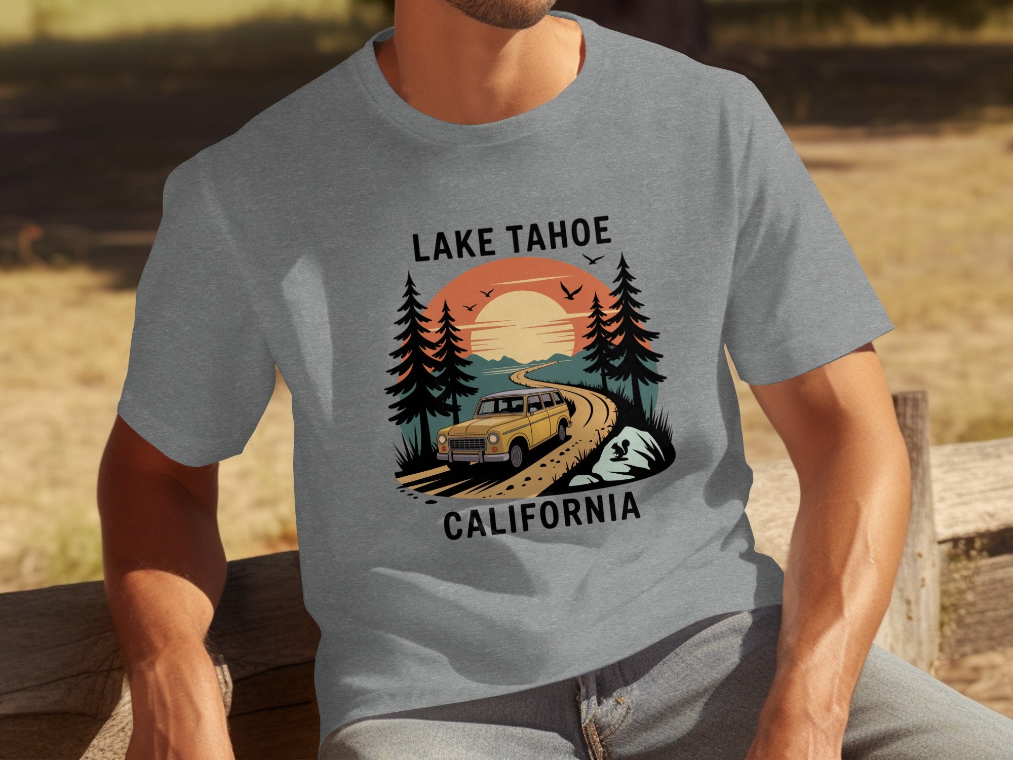 Lake Tahoe California Sunset Graphic T-Shirt product
