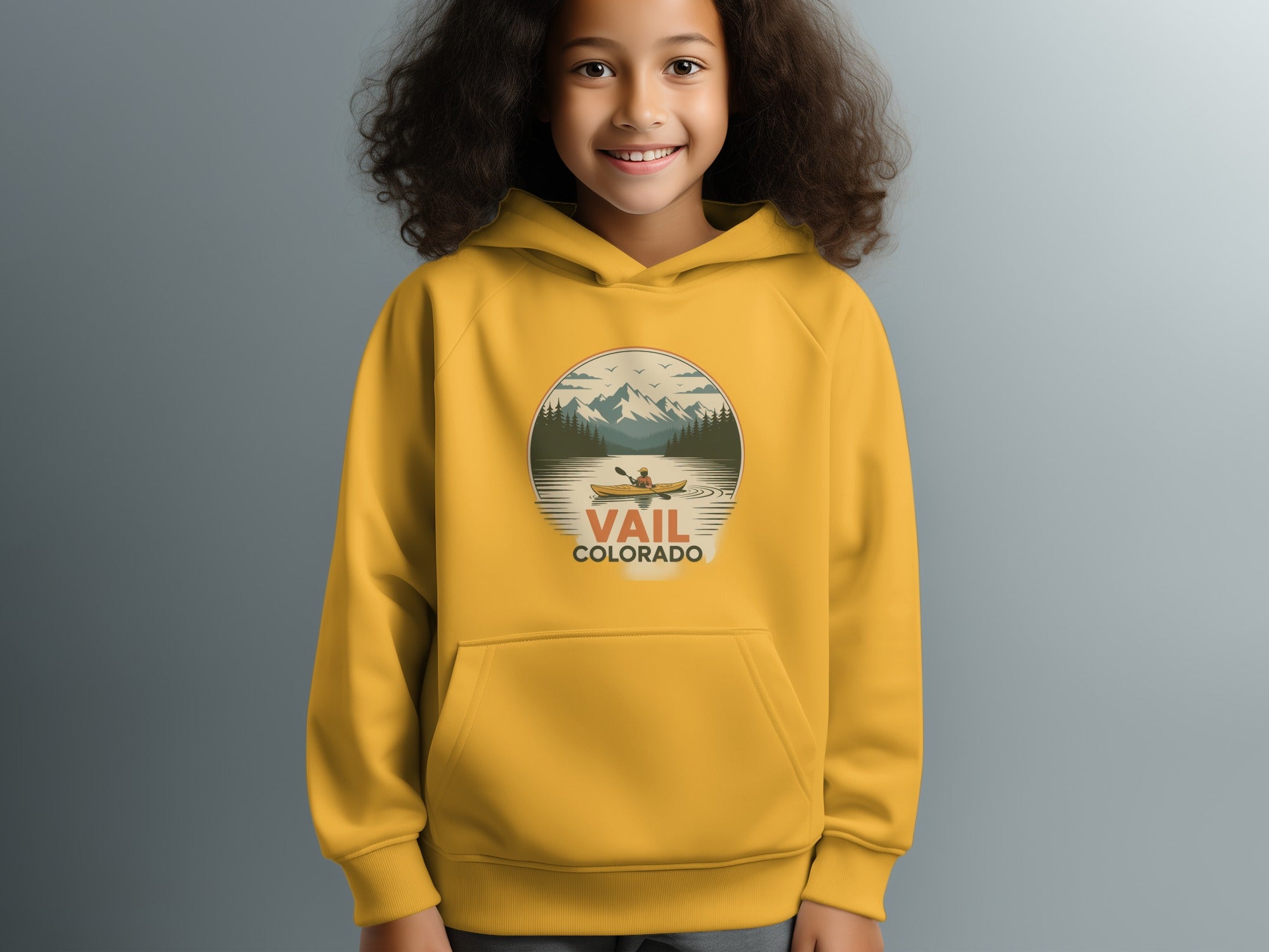 Vail Colorado Kayaking in Mountains Youth Hoodie product