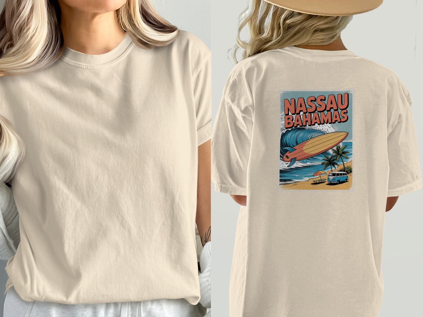 Nassau Bahamas Graphic Beach Scene T-Shirt product