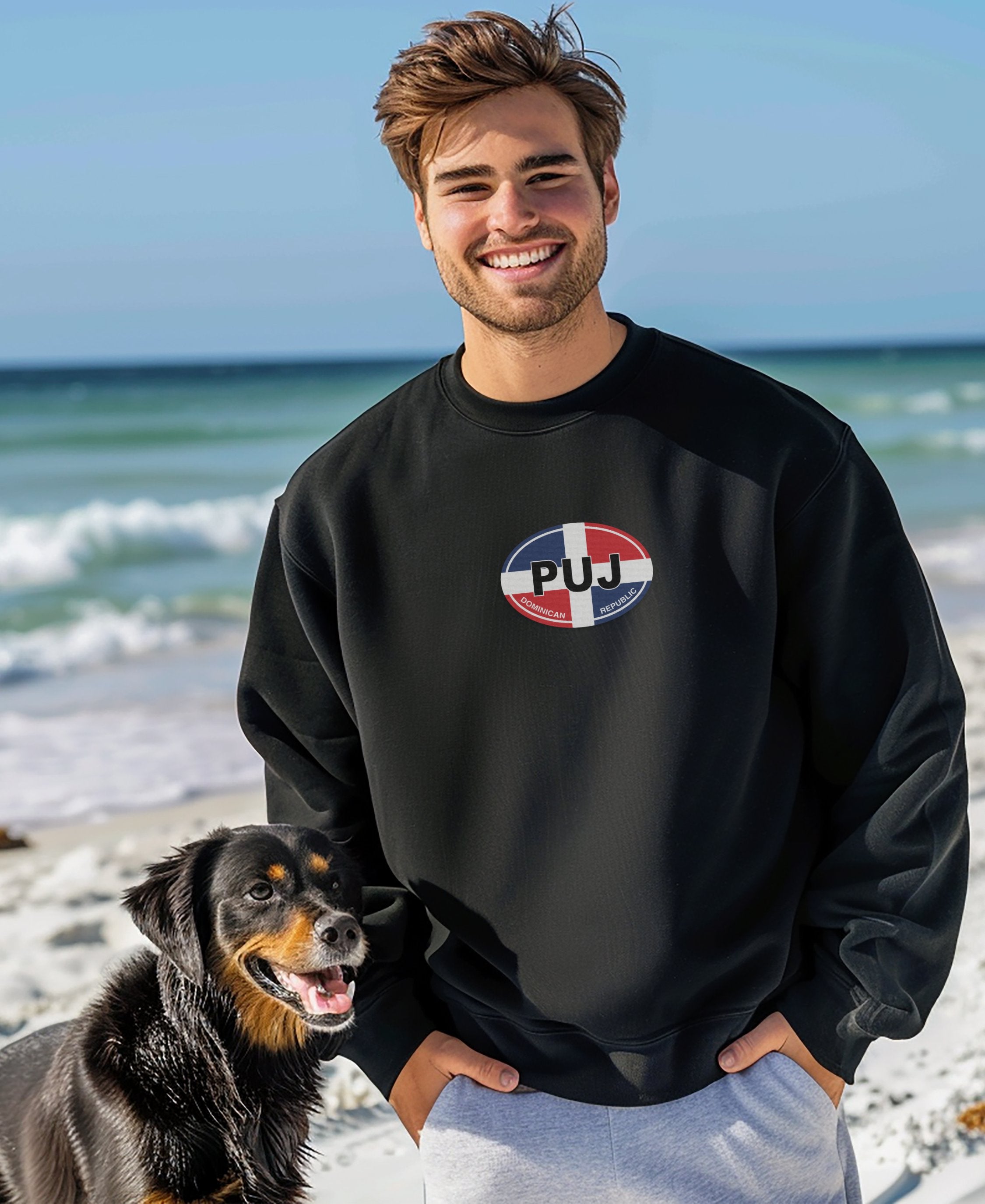 PUJ Logo Black Long Sleeve Crewneck Sweatshirt product