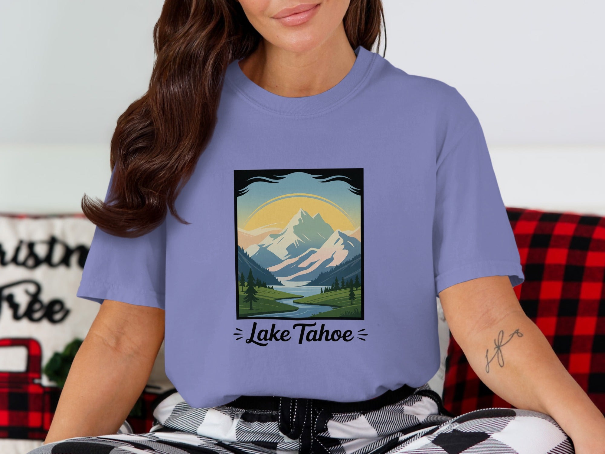 Scenic Lake Tahoe Graphic T-Shirt for Nature Enthusiasts